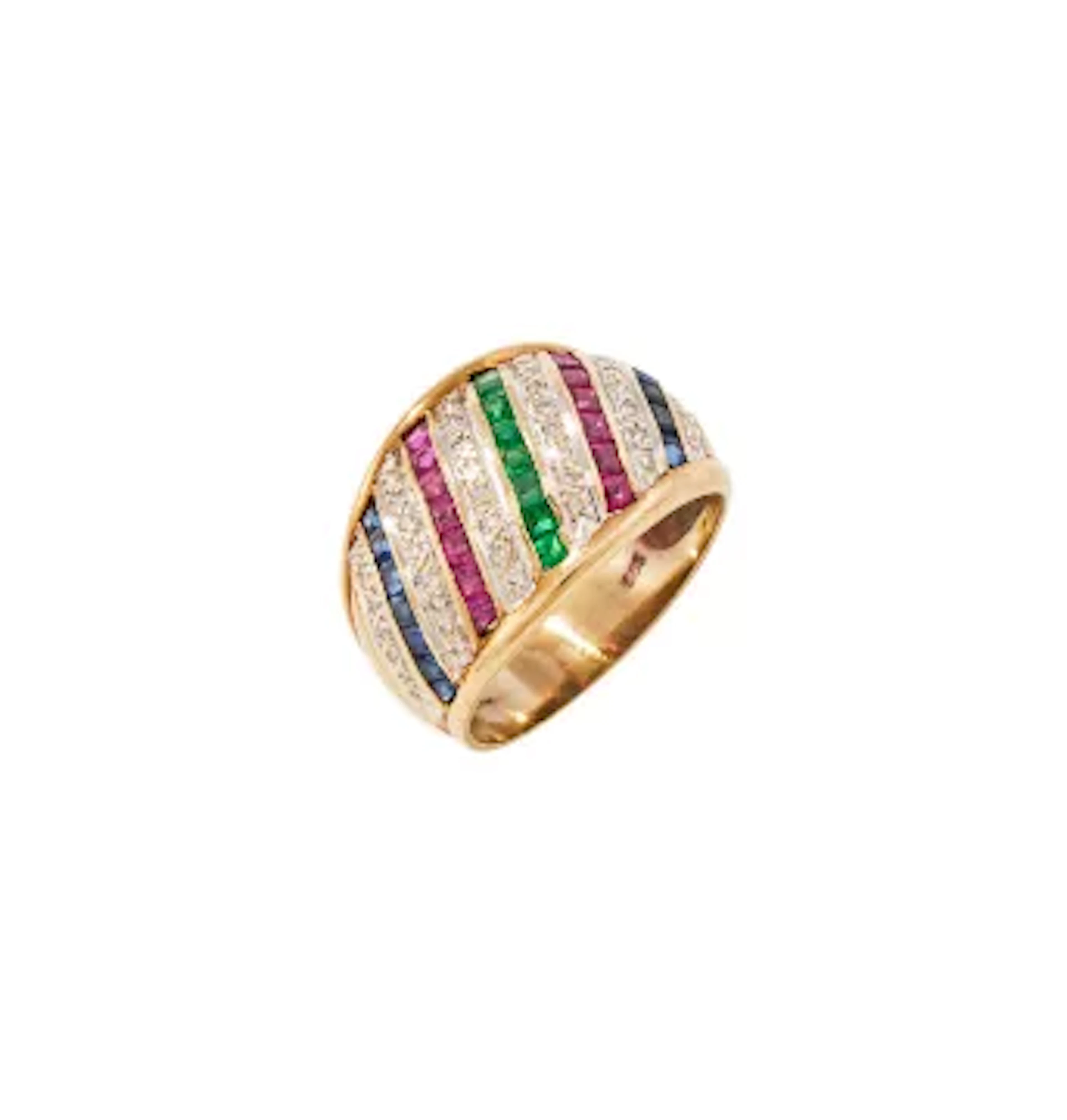 A GEM SET DRESS RING