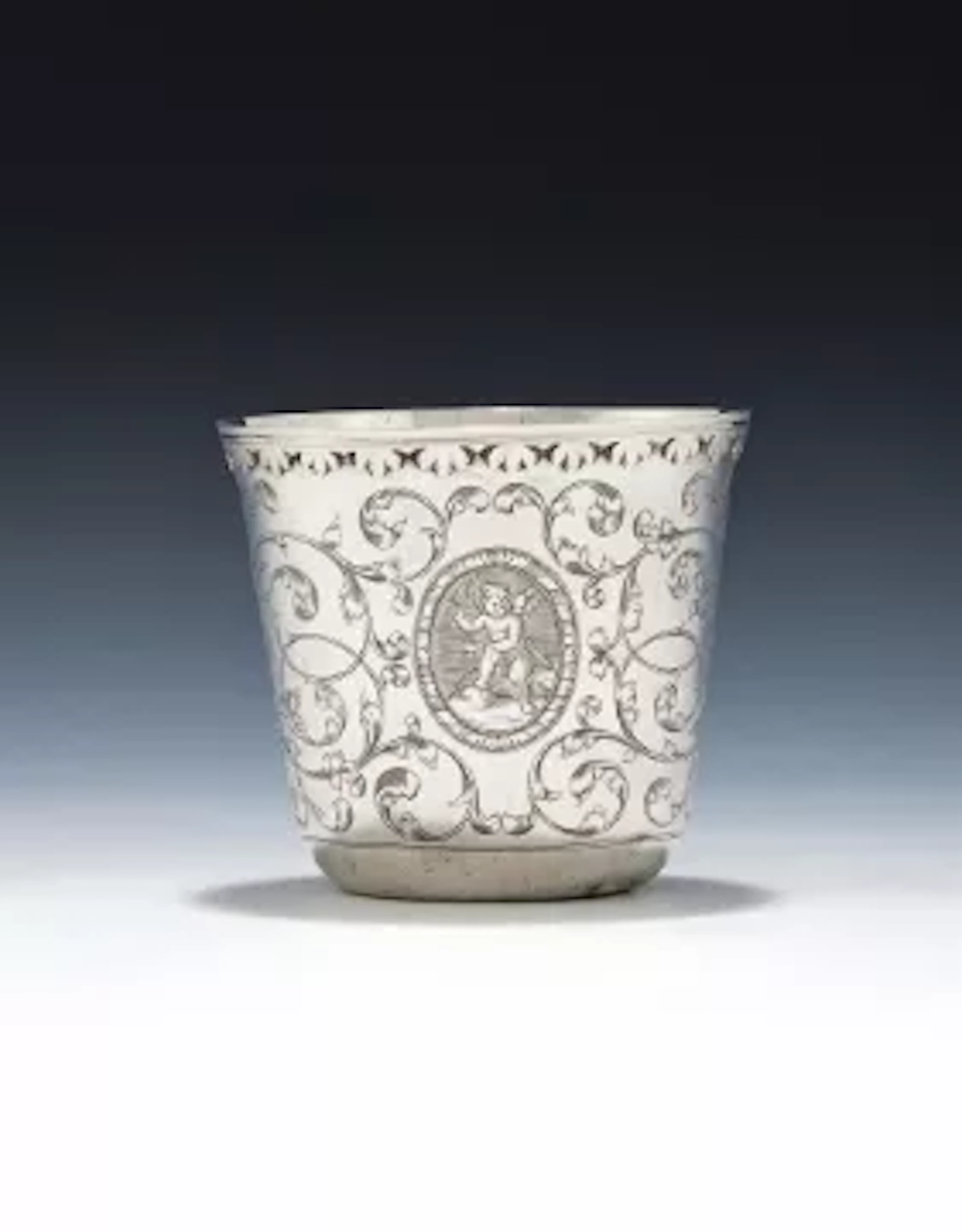 A WILLIAM AND MARY SILVER BEAKER