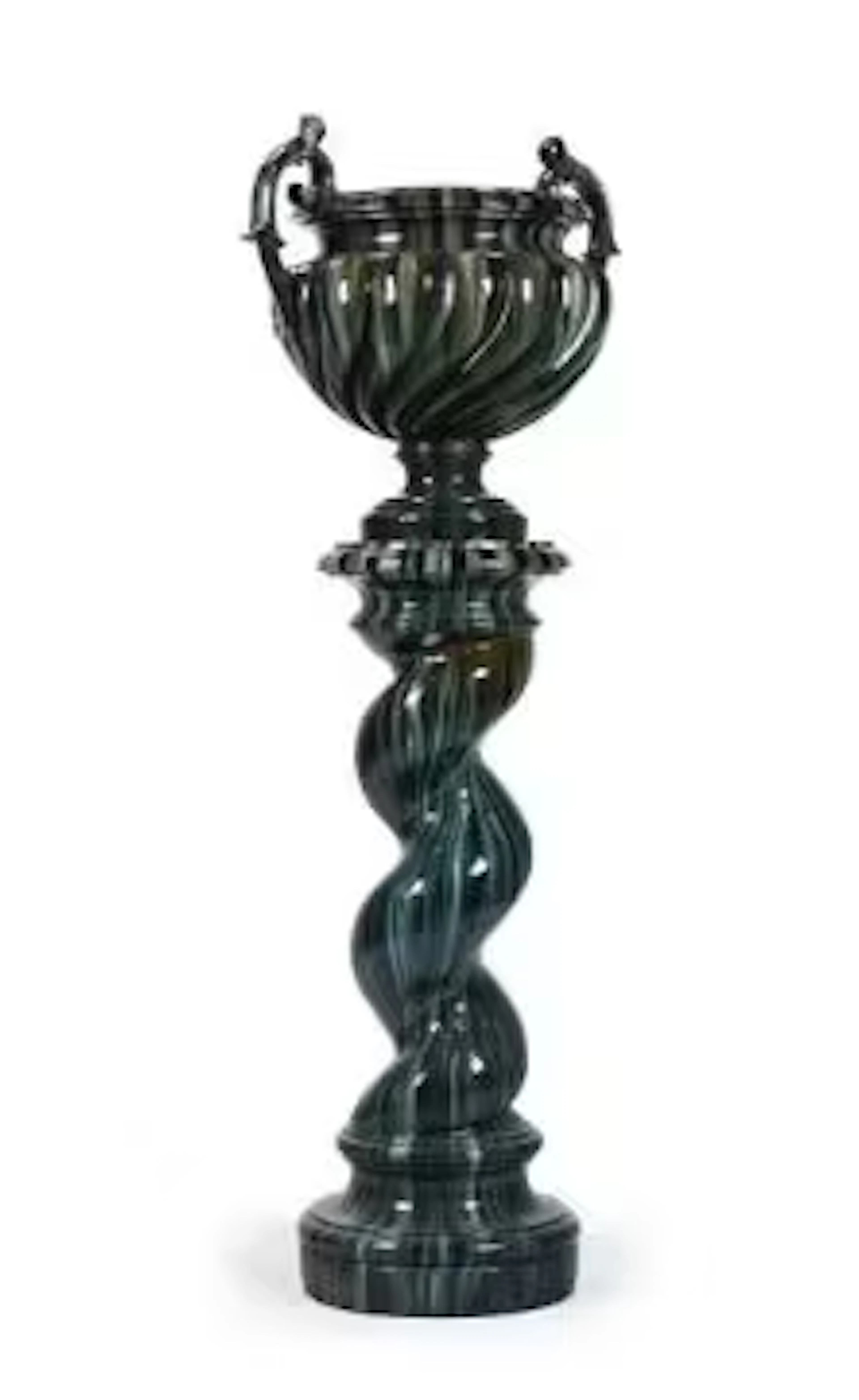 JÉRÔME MASSIER (FRENCH, 1850-1916) ATTRIBUTED, JARDINIÈRE AND STAND;