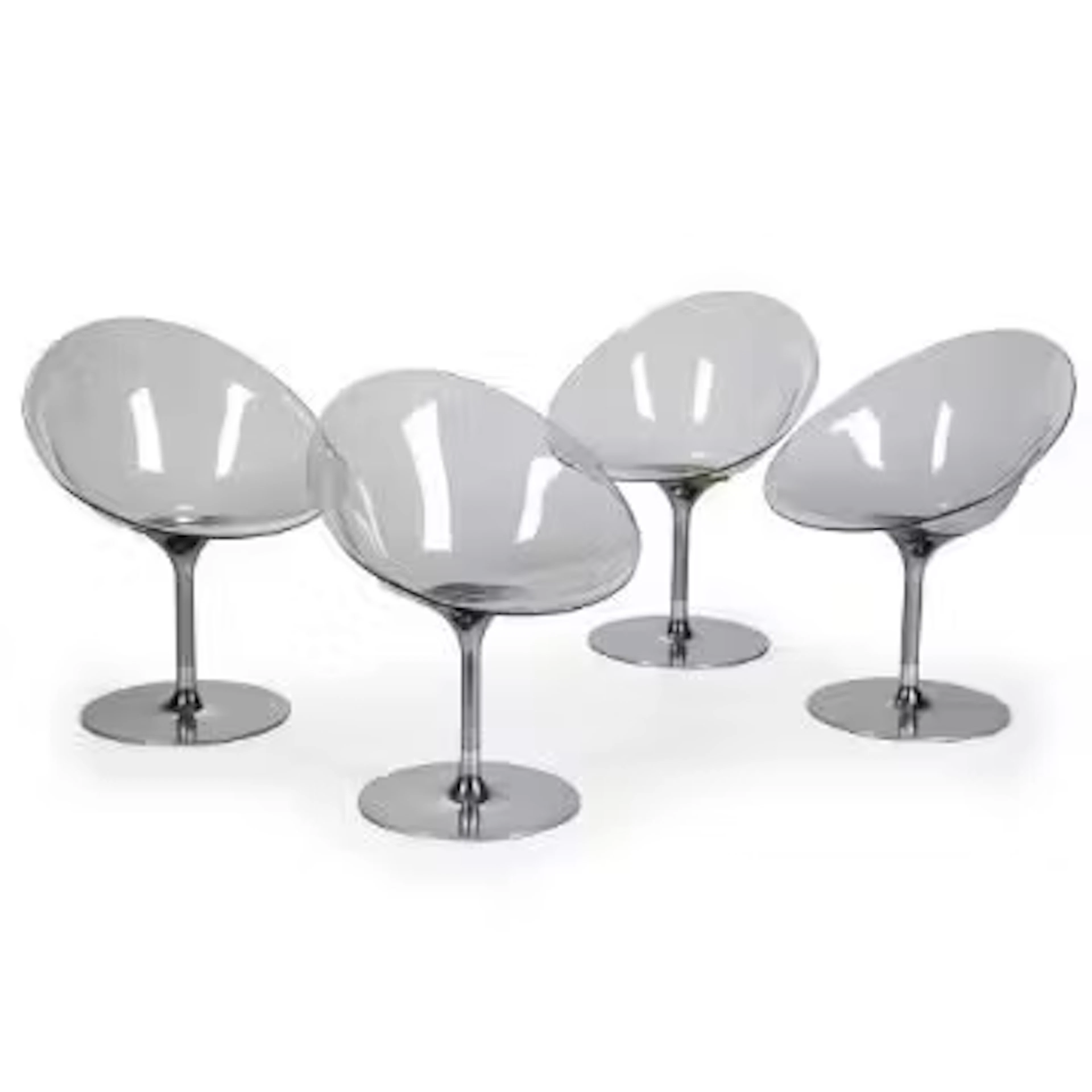 PHILIPPE STARCK (FRENCH, B.1949), FOUR CRYSTAL 'EROS' SWIVEL CHAIRS;