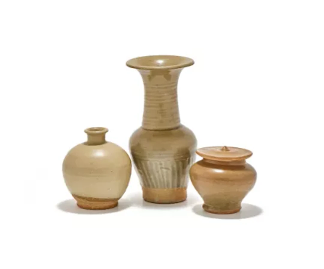 A Chinese celadon vase, Yuan Dynasty (1271-1368)