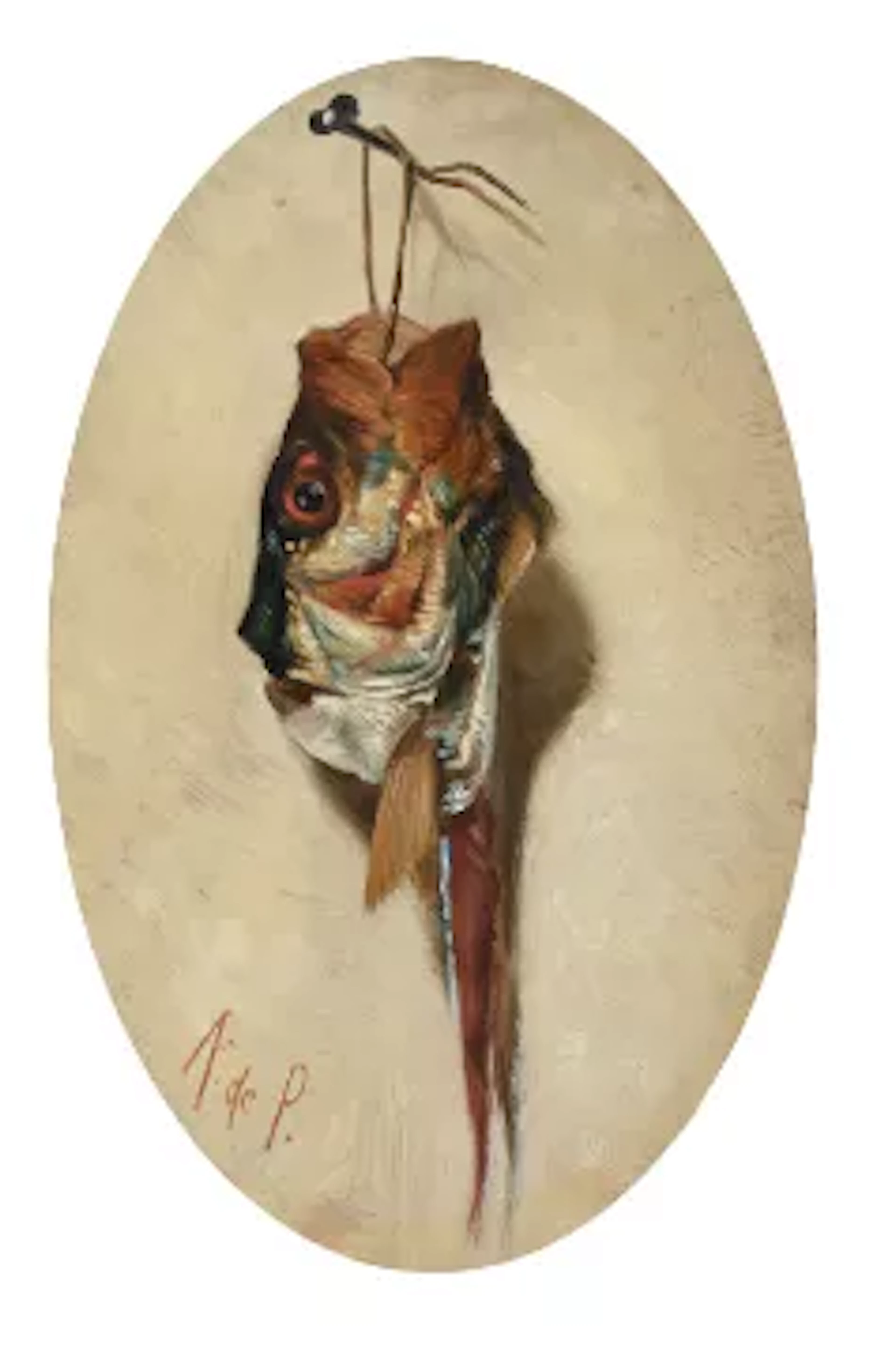ALFRED FRANK DE PRADES (FRENCH 1825-1895), STILL LIFE WITH HEAD OF FISH