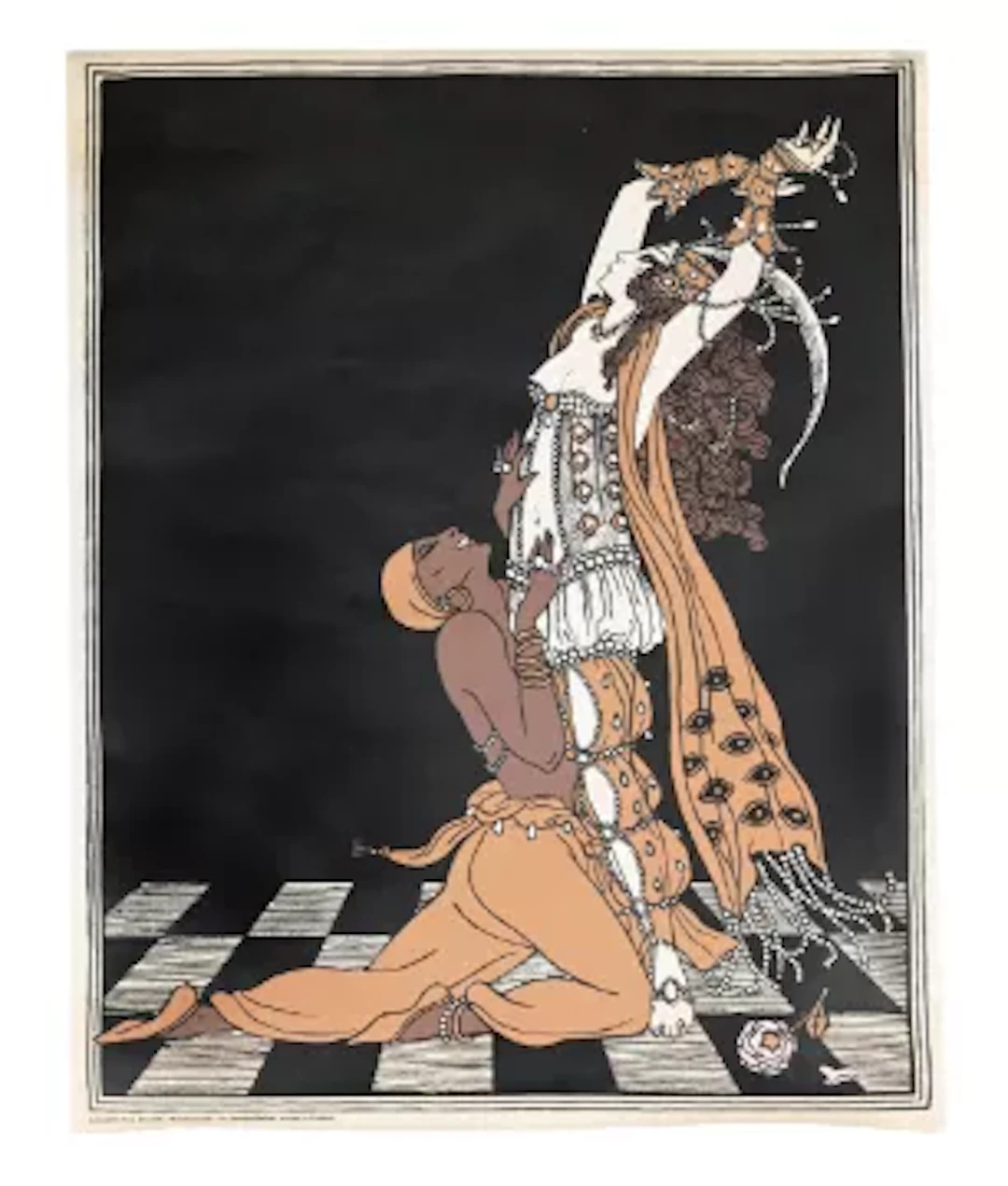 AFTER GEORGES BARBIER, 'SCHEHERAZADE', A LITHOGRAPHED ART POSTER, CIRCA 1960