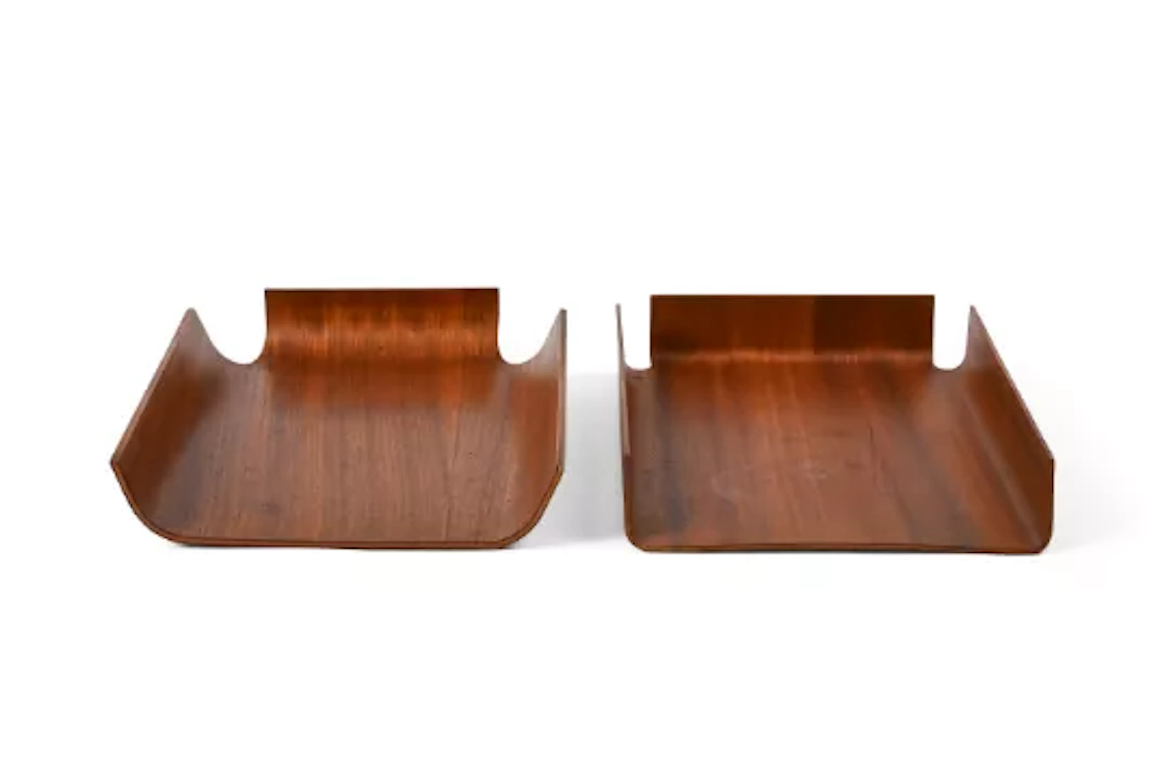 MALLOD (BRITISH, FD.1949), BENTWOOD TRAYS, MID 20TH CENTURY