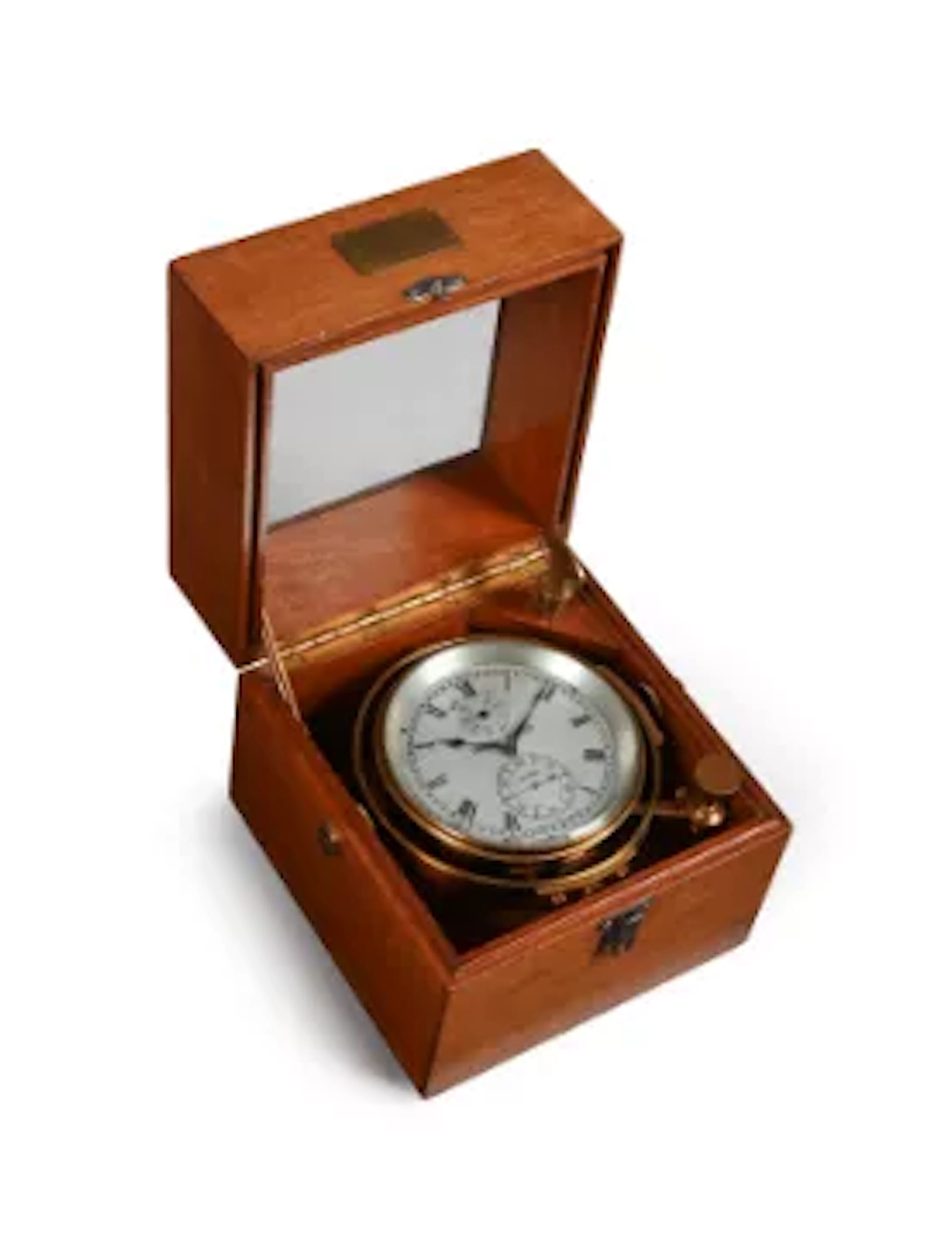 A MAHOGANY CASED TWO-DAY MARINE CHRONOMETER