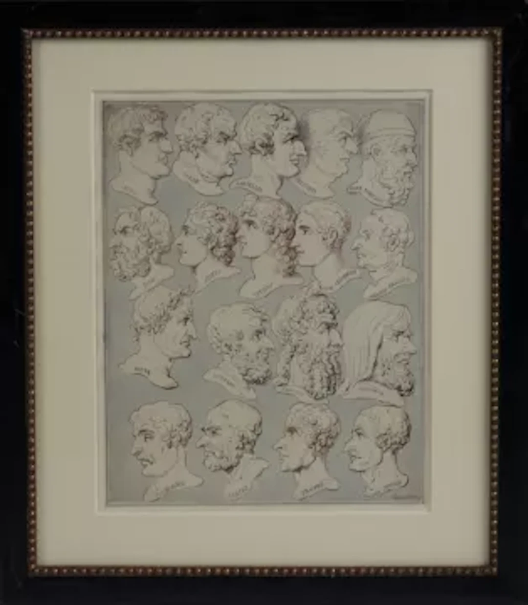 THOMAS ROWLANDSON (BRITISH 1757-1827), PROFILE HEADS OF THE PLUTARCH IDEALS