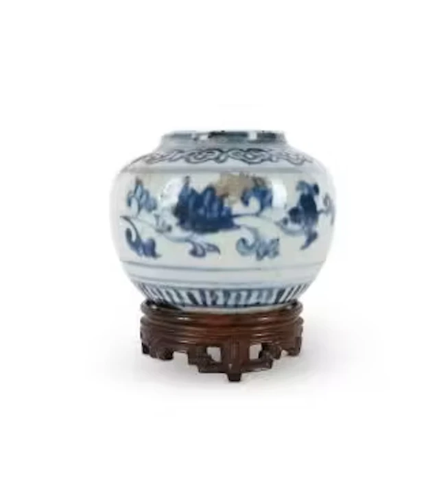 A Chinese blue and white jar