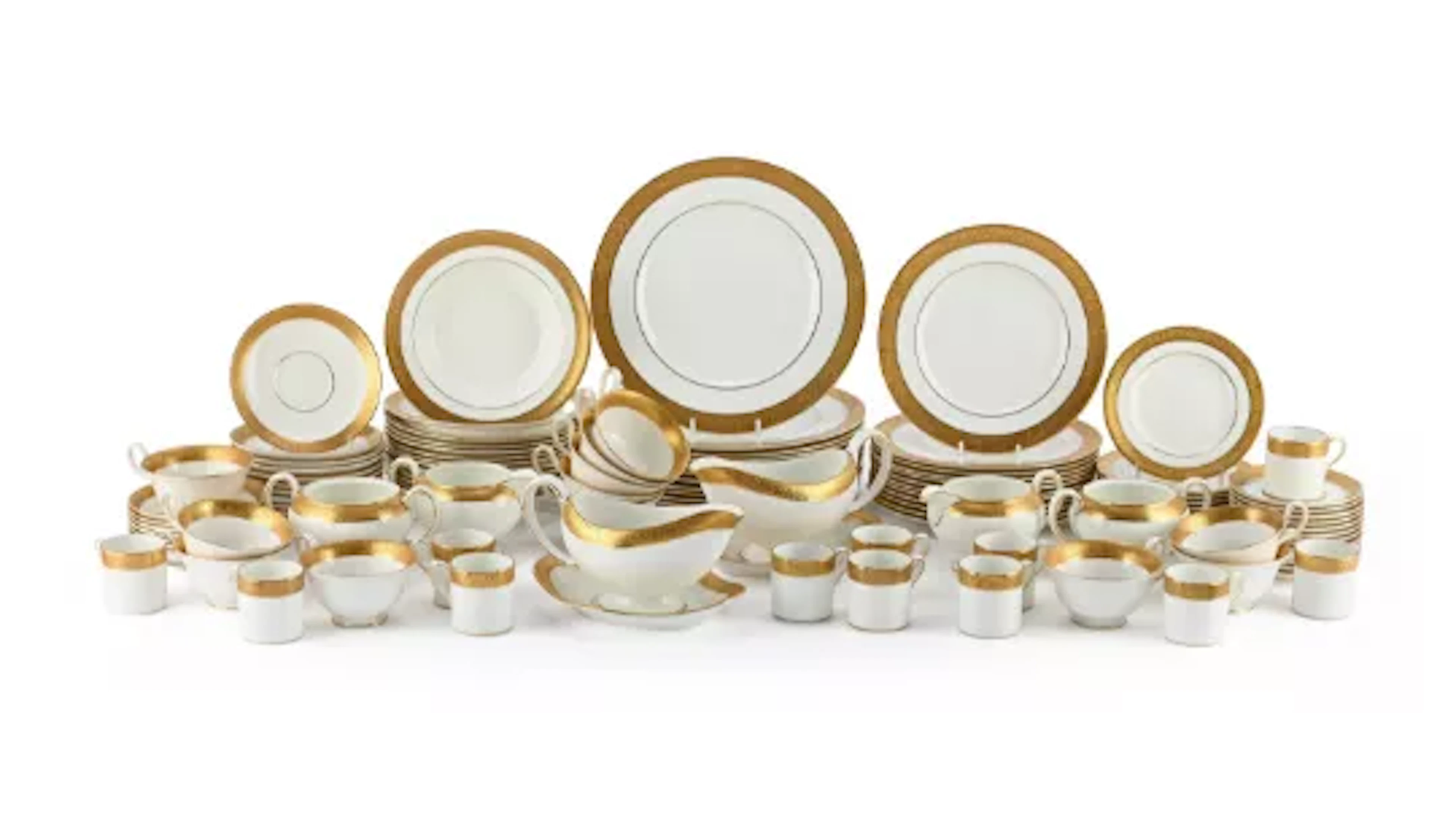 A WEDGWOOD BONE CHINA 'ASCOT' PATTERN PART DINNER SERVICE, MODERN
