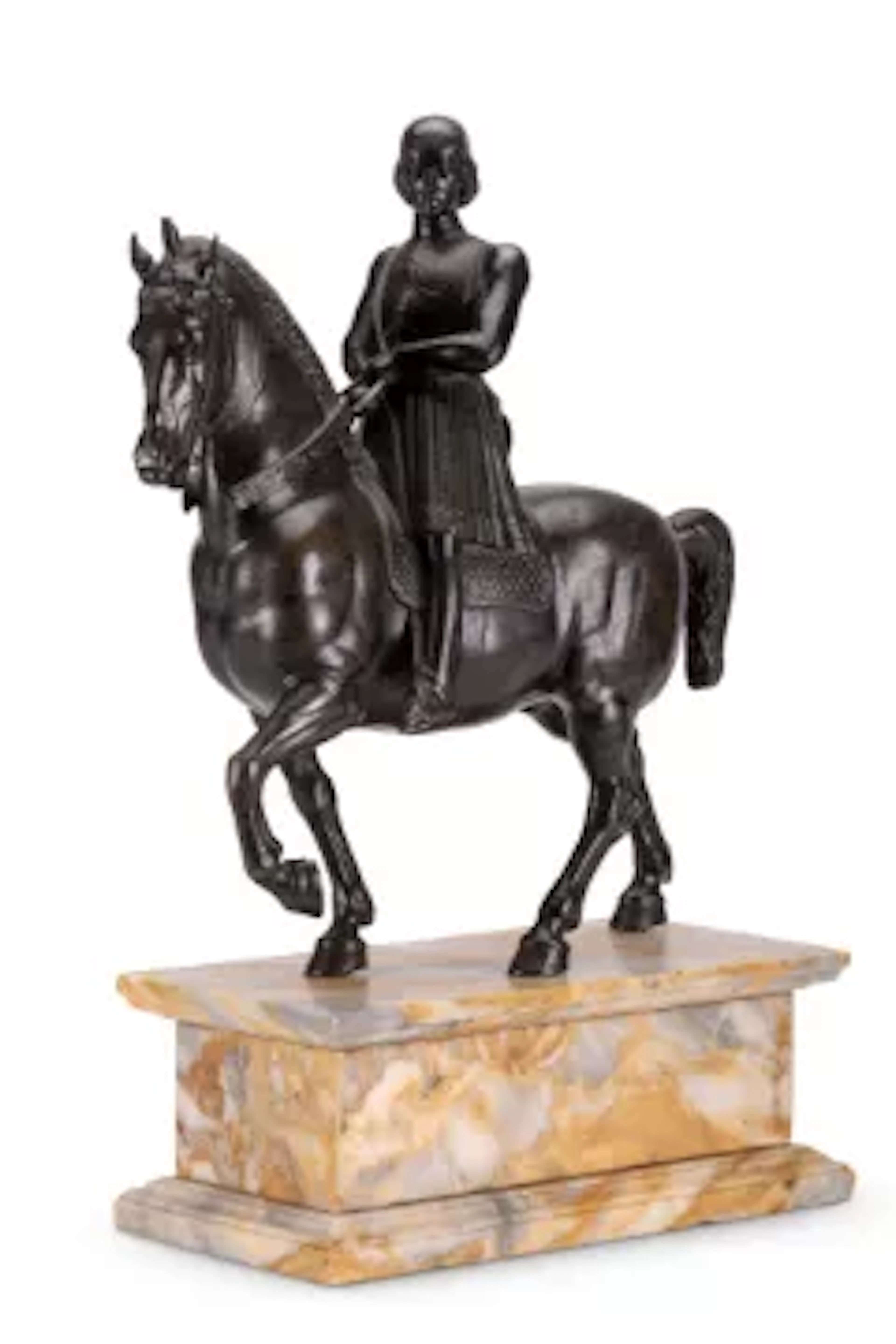 A BRONZE EQUESTRIAN PORTRAIT OF A NOBLEMAN, ITALIAN, 18TH/19TH CENTURY