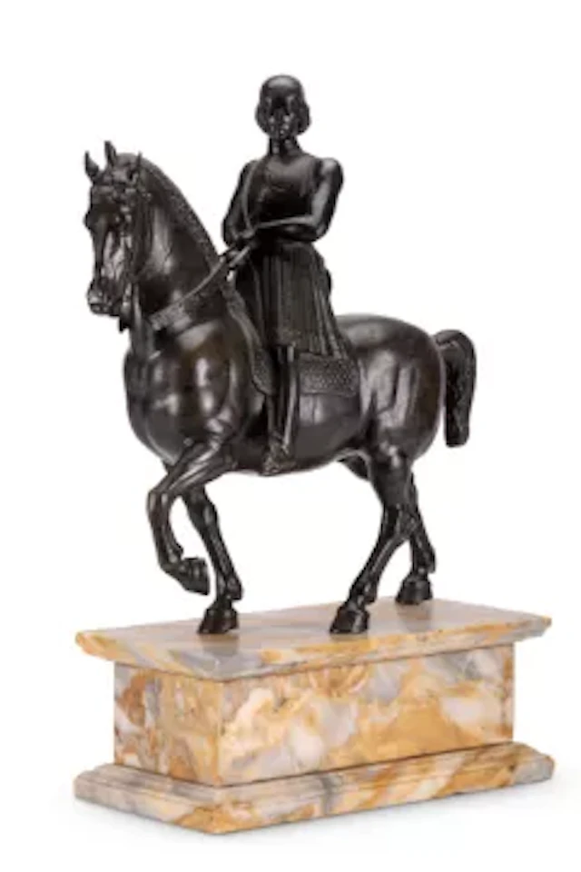 A BRONZE EQUESTRIAN PORTRAIT OF A NOBLEMAN, ITALIAN, 18TH/19TH CENTURY