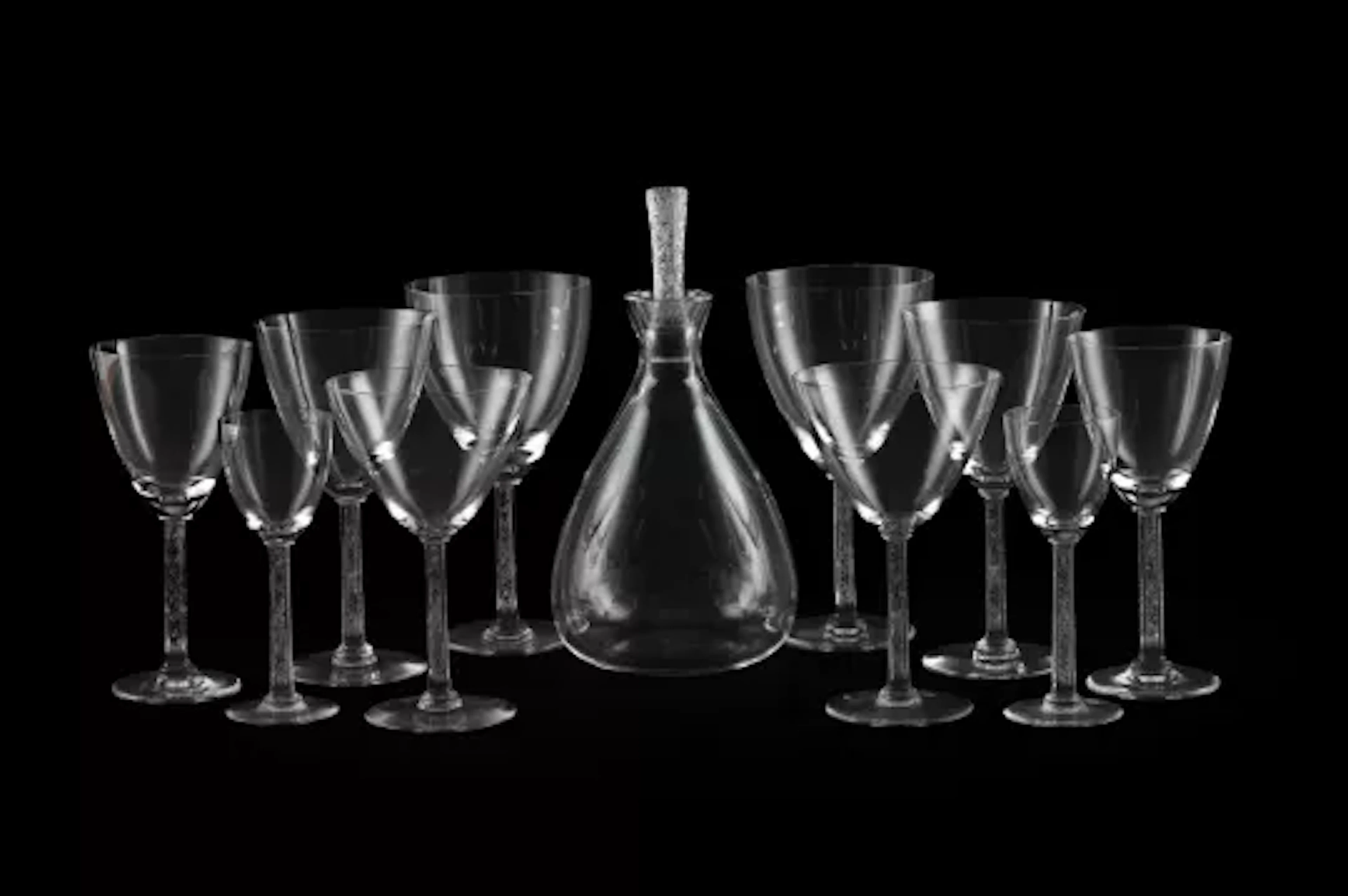 RENÉ LALIQUE (FRENCH, 1860-1945), PART 'PHALSBOURG' STEMWARE SERVICE;