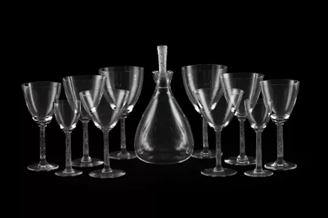 RENÉ LALIQUE (FRENCH, 1860-1945), PART 'PHALSBOURG' STEMWARE SERVICE;