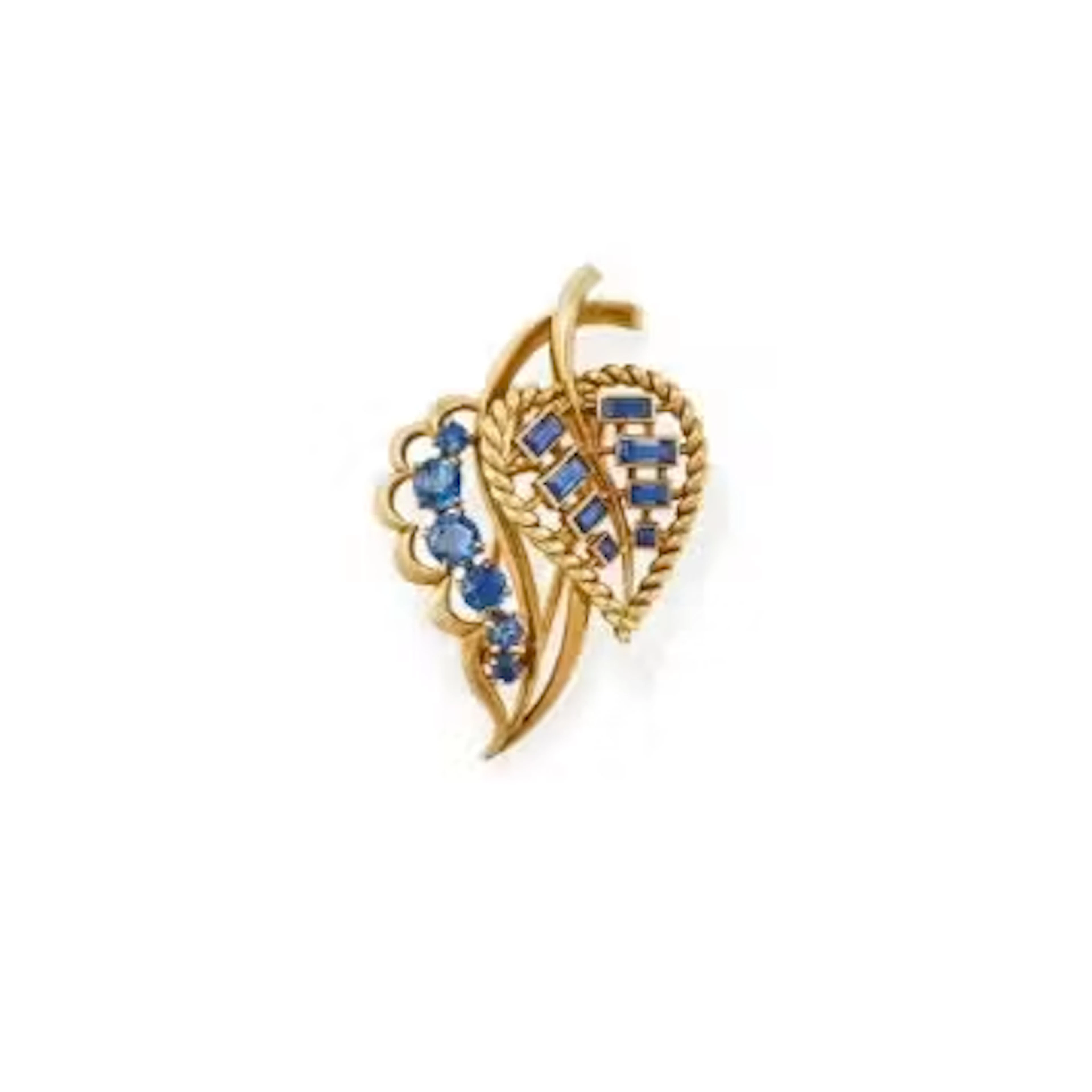 CHAUMET, A SAPPHIRE SET BROOCH