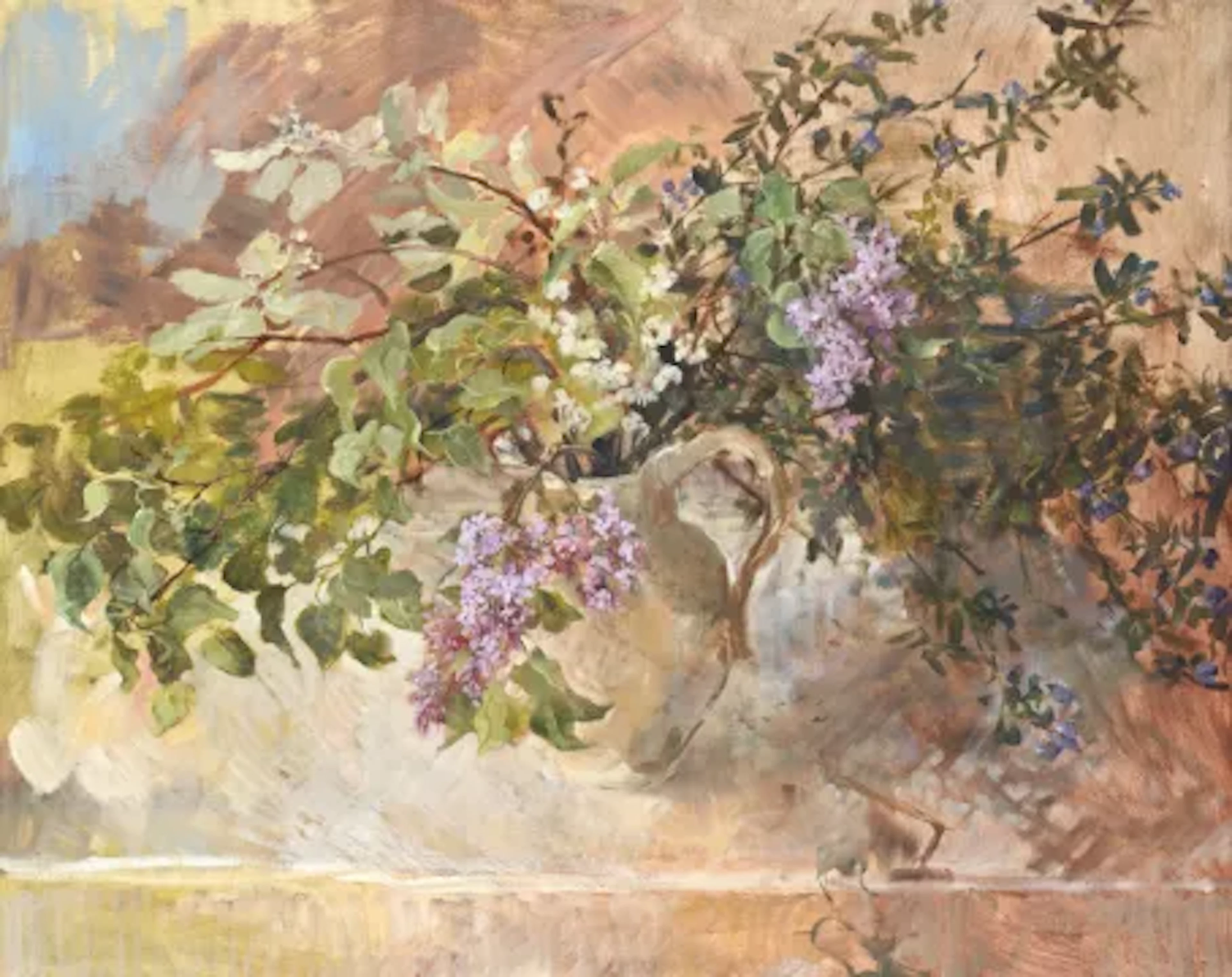 λ EMILY PATRICK (BRITISH B. 1959), STILL LIFE WITH LILAC