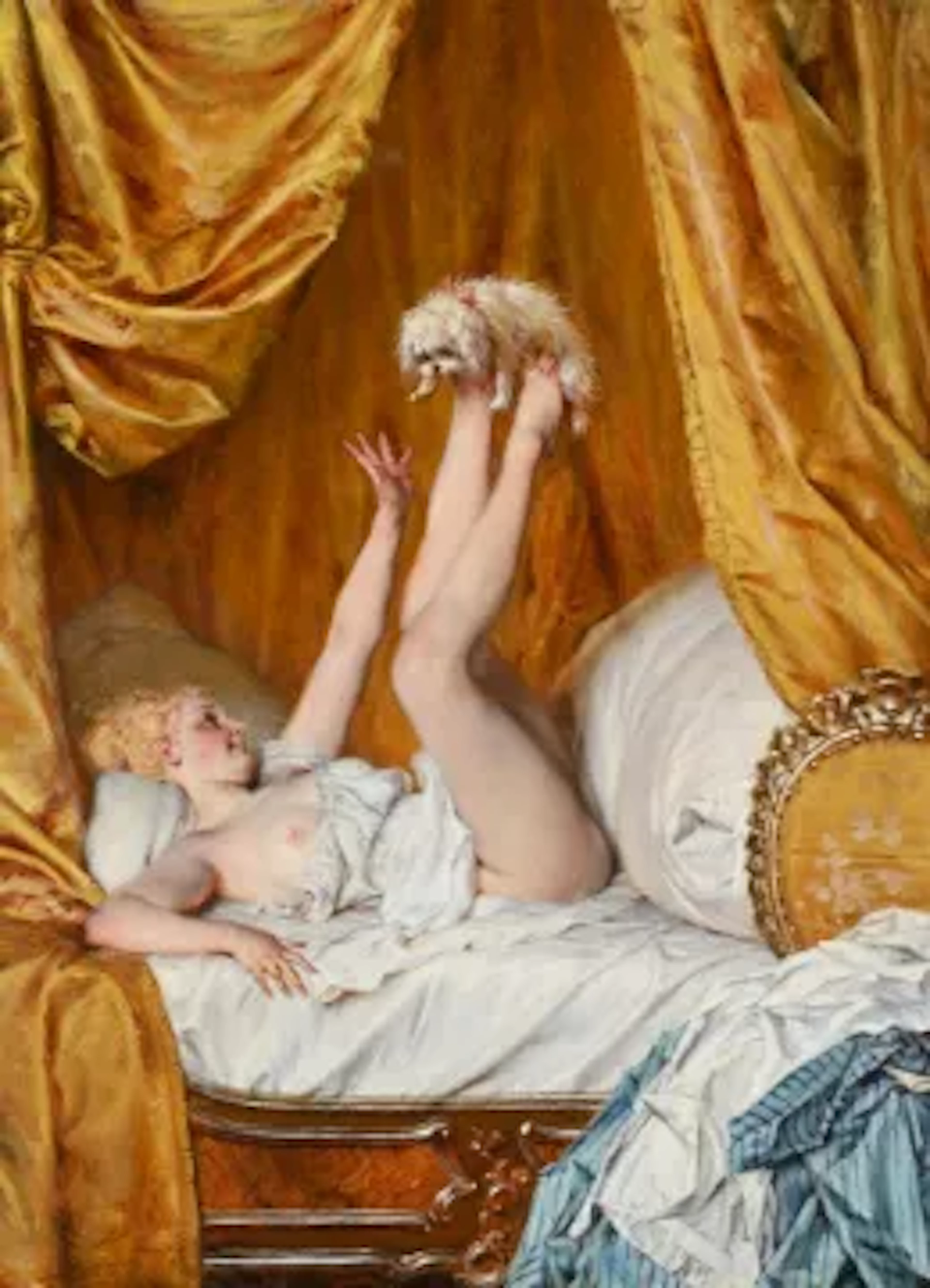HEINRICH LOSSOW (GERMAN 1843-1897), A PRECARIOUS GAME