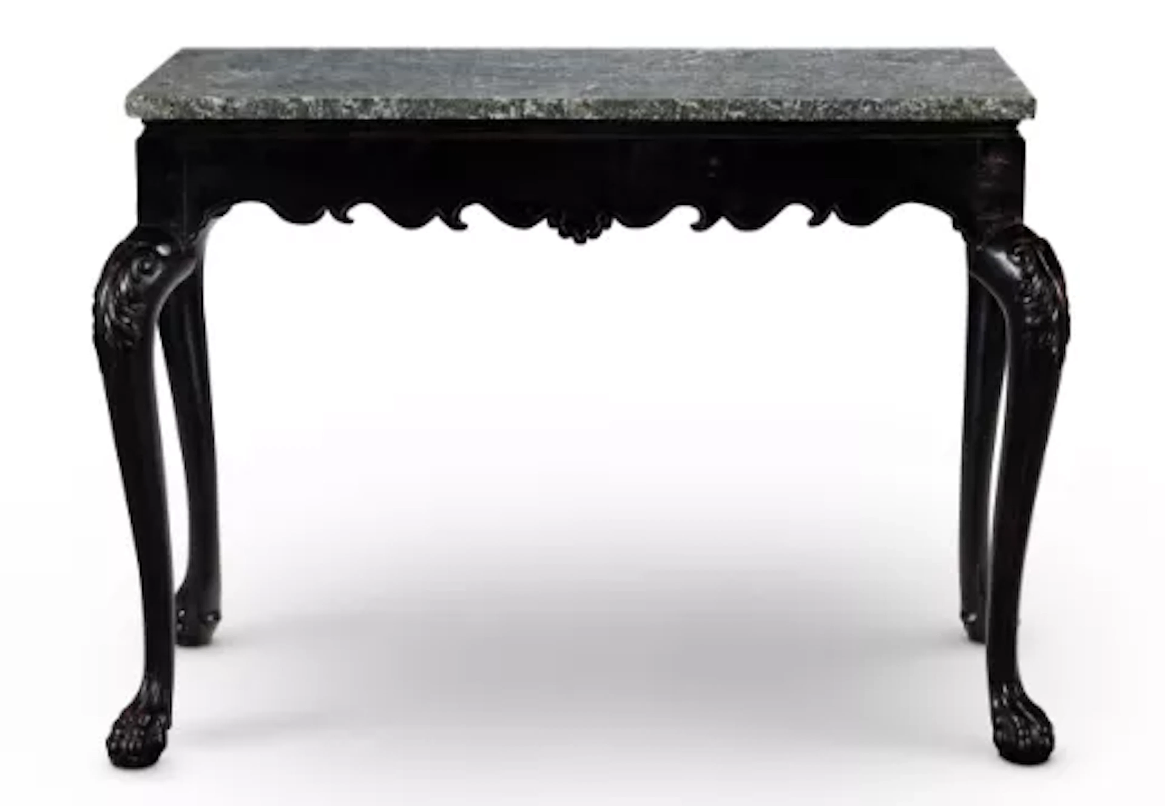 ‡ AN EBONISED HARDWOOD CENTRE TABLE, INDIAN, CIRCA 1900