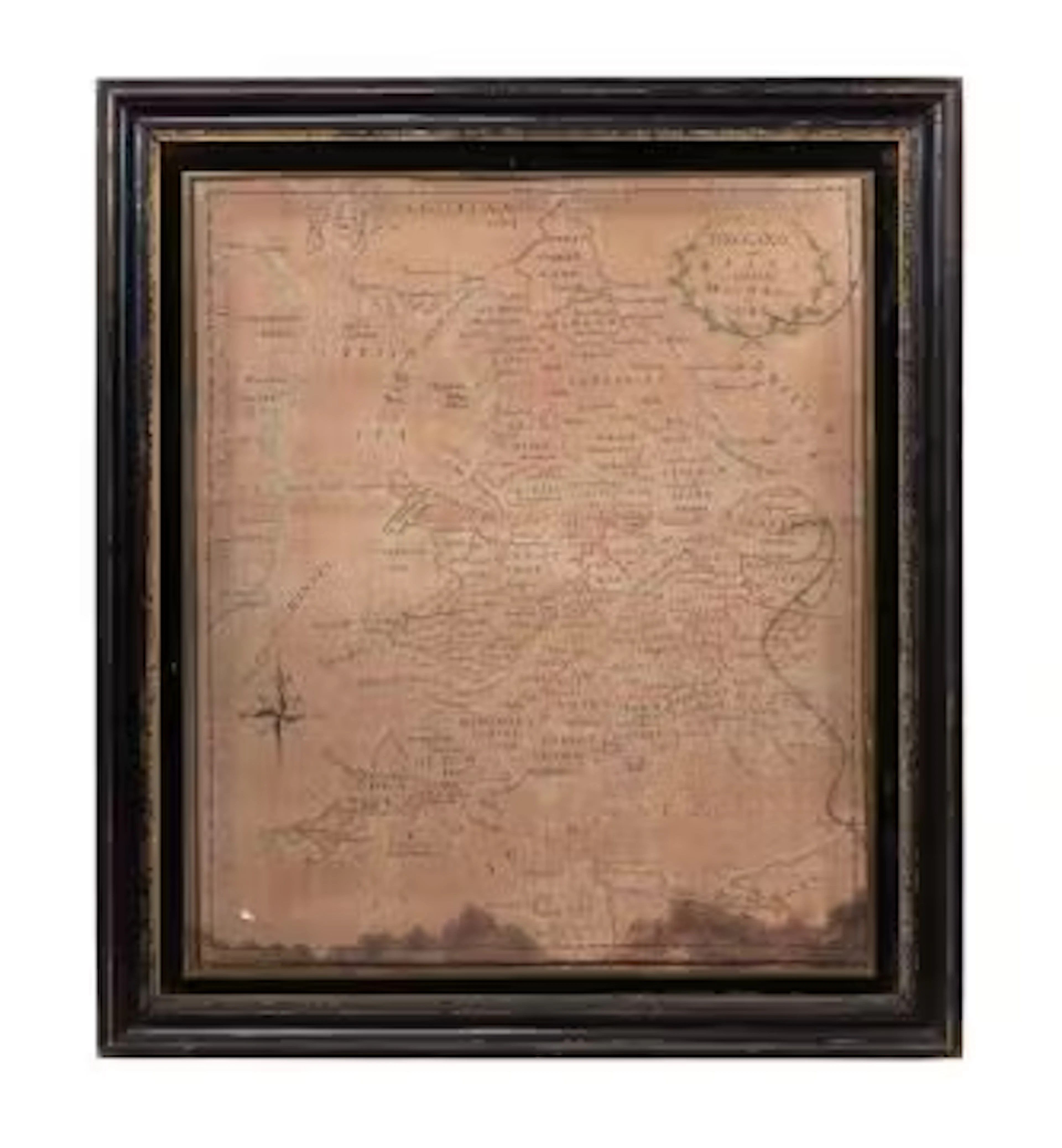 A RARE GEORGE III QUAKER MAP SAMPLER, BY MARY ROBSON OF TRINITY LANE
