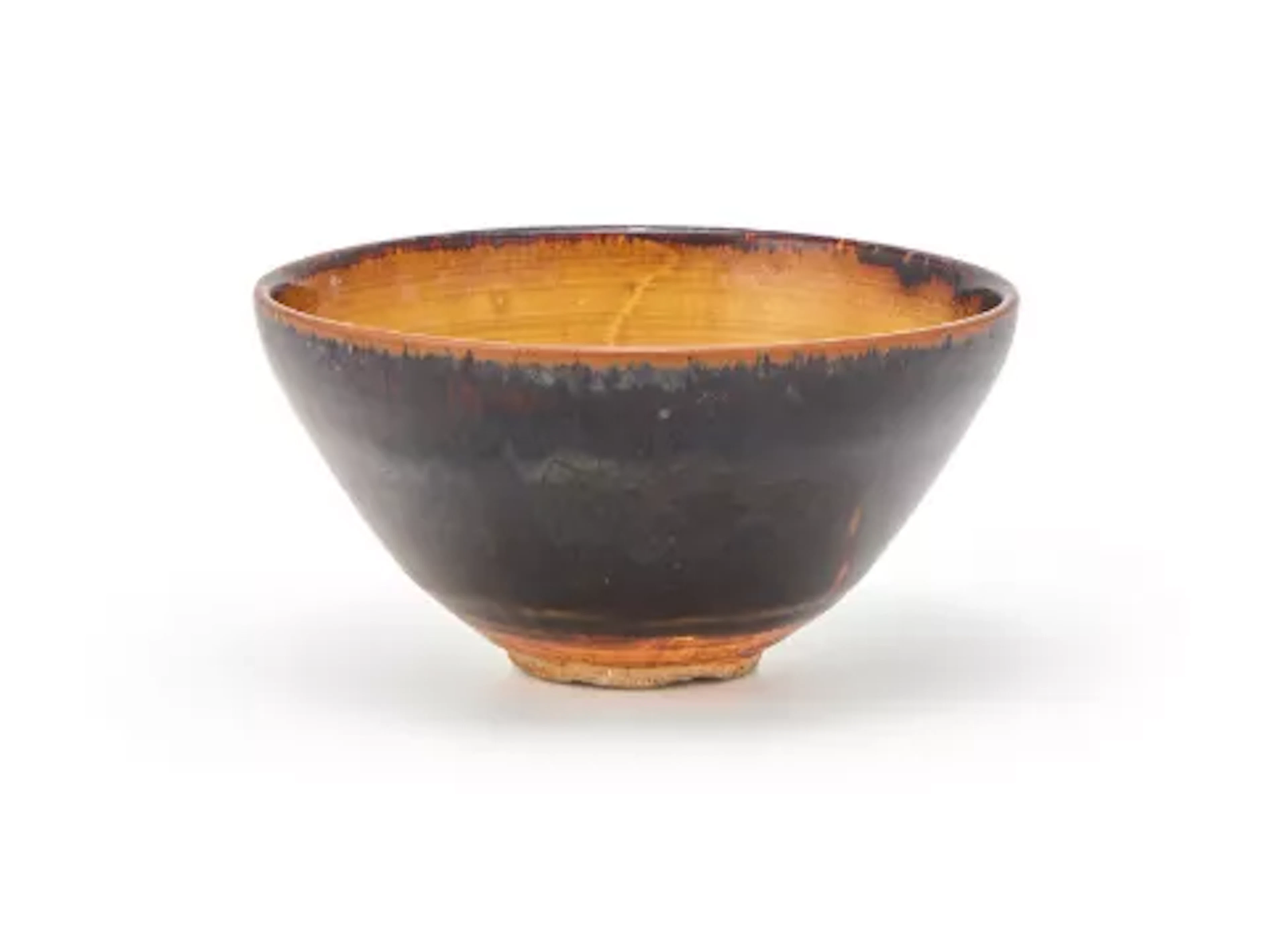 A Chinese Jizhou black and amber-glazed tea bowl, Southern Song dynasty
