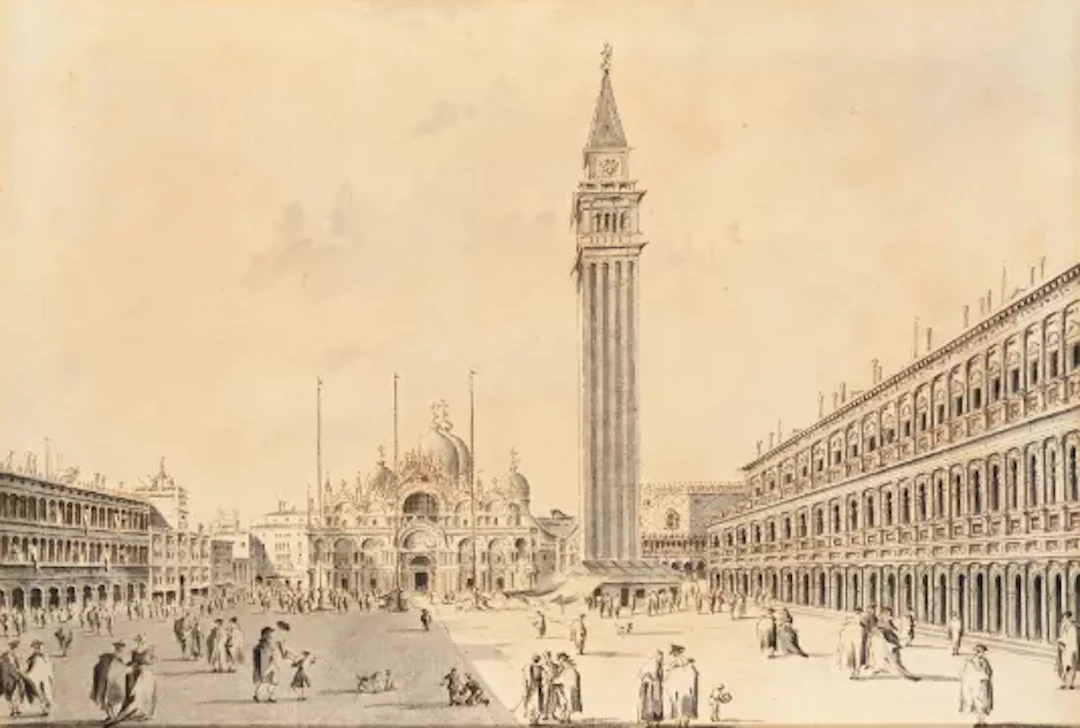 ‡ GIACOMO GUARDI (ITALIAN 1764-1835), VIEW OF THE PIAZZA SAN MARCO