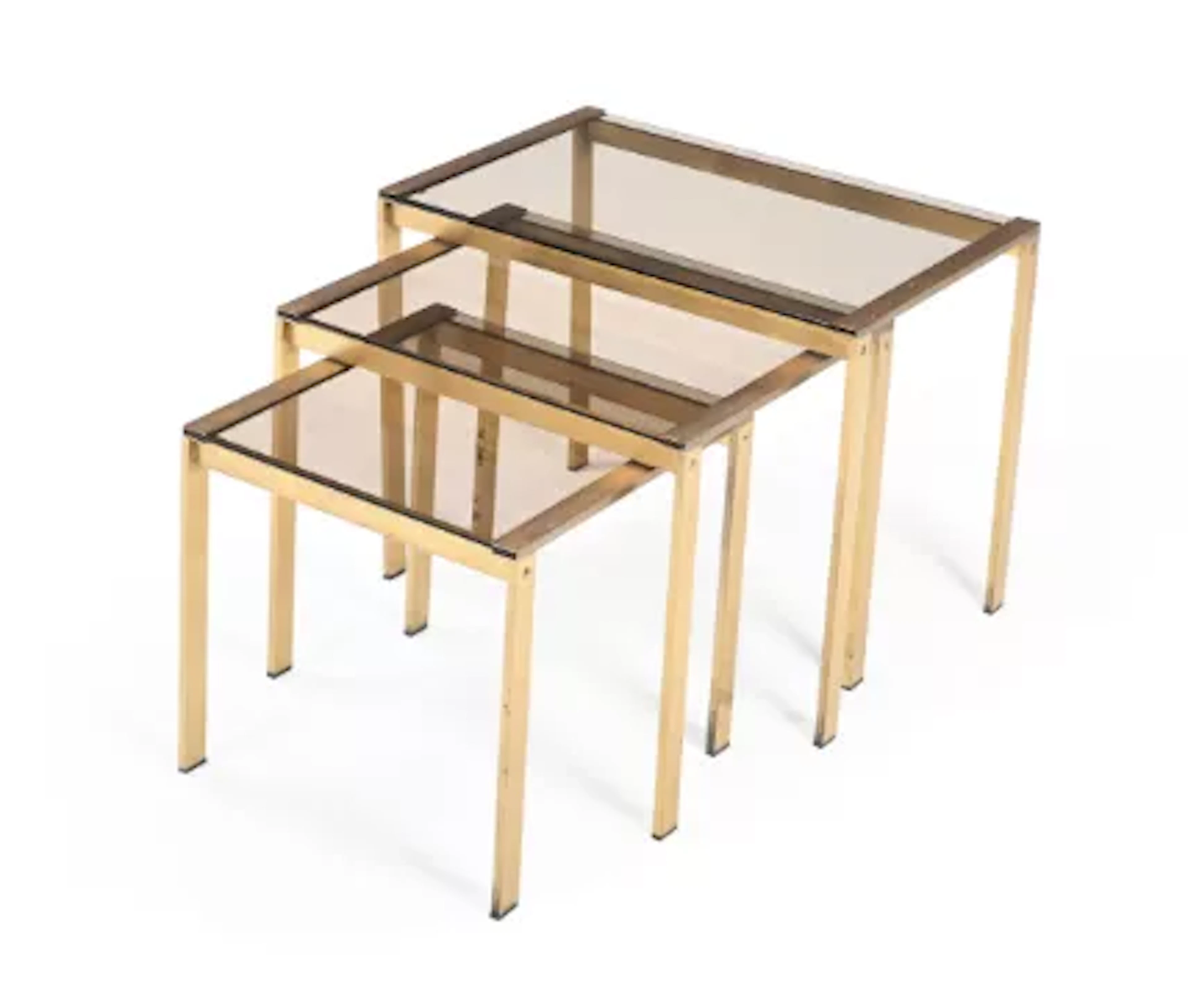 MODERN, A NEST OF THREE SIDE TABLES, 20TH CENTURY