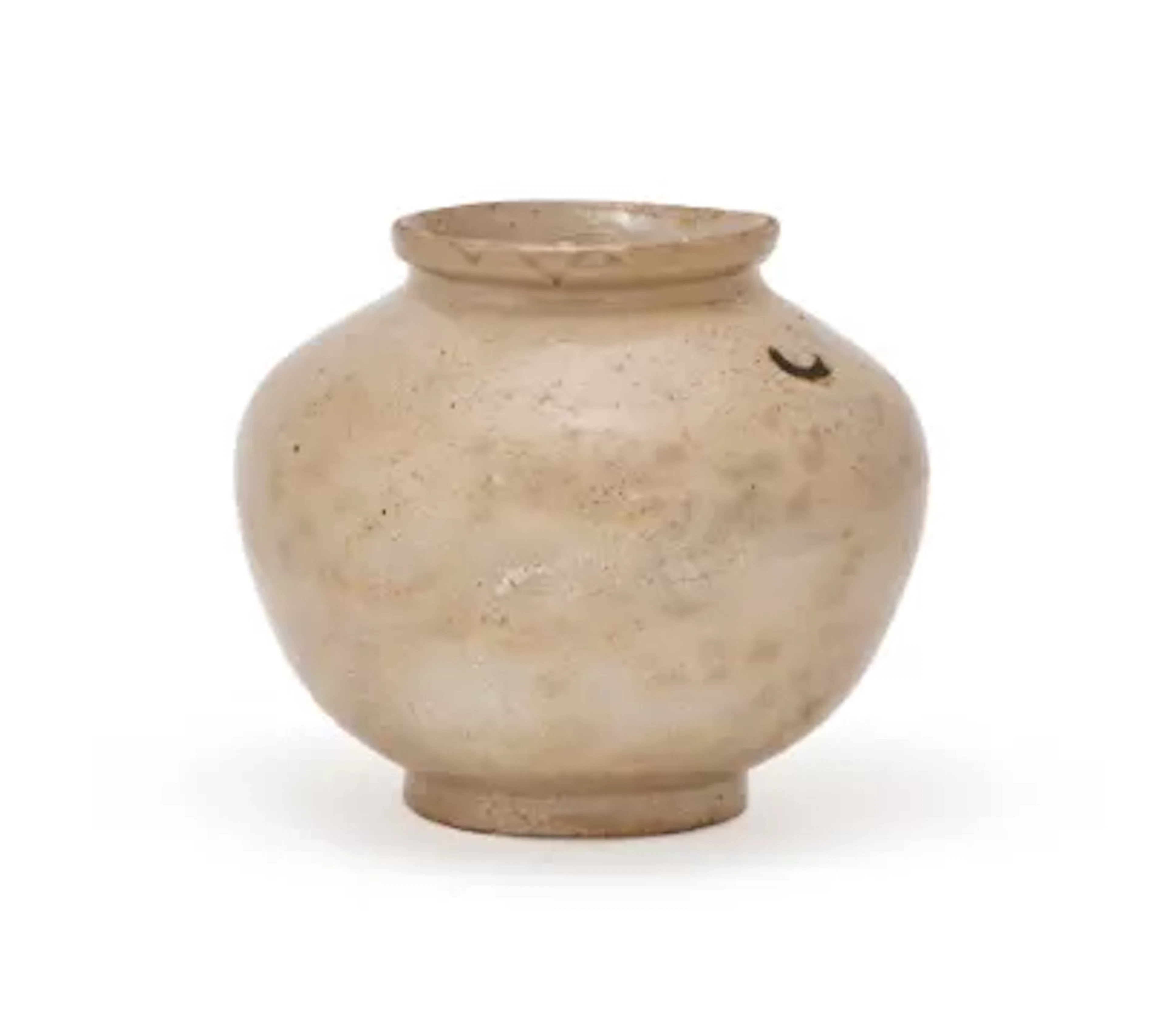 A Korean stoneware grey-white glazed jar, Joseon dynasty, 19th century