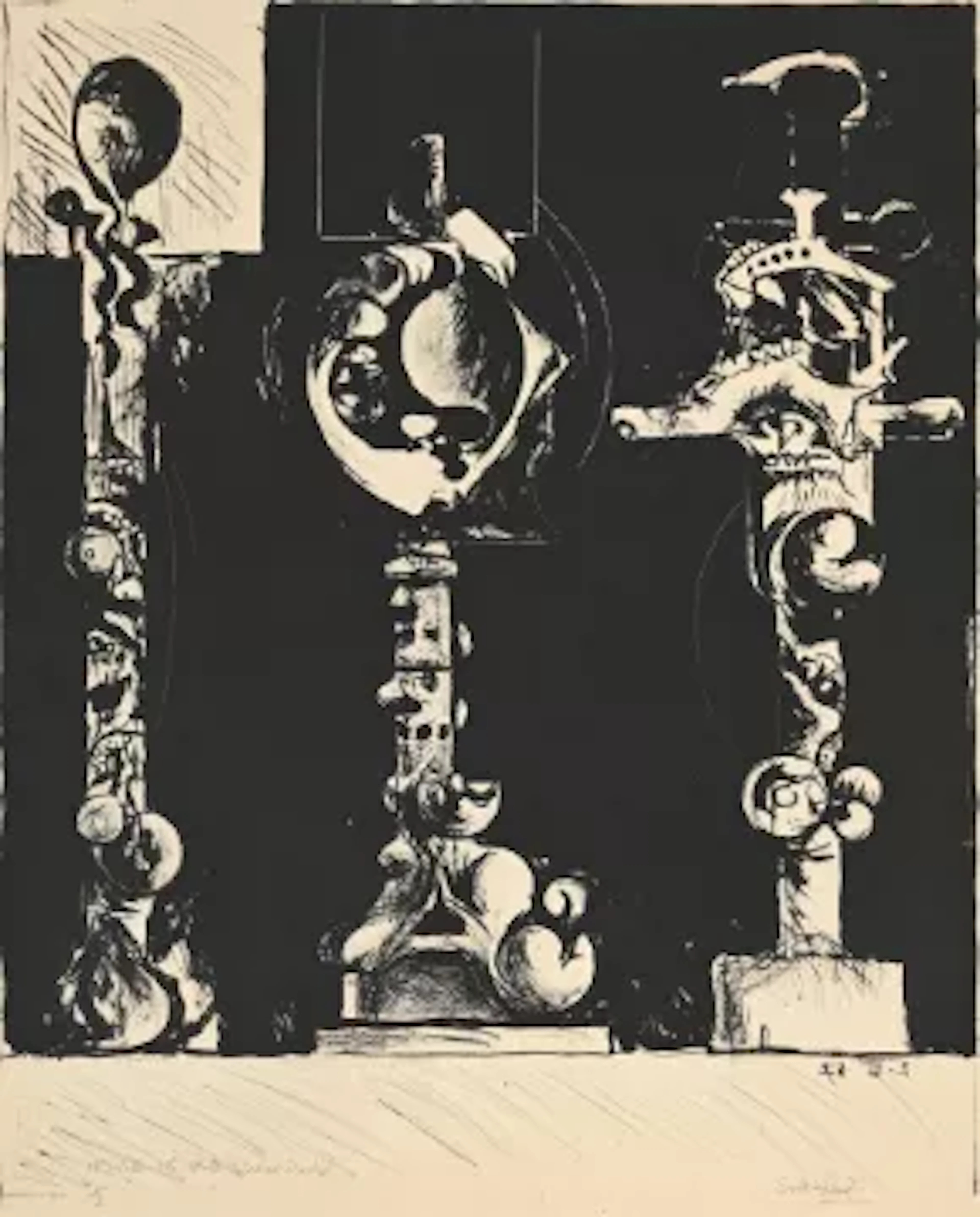 λ GRAHAM SUTHERLAND (BRITISH 1903-1980), THREE ORGANIC FORMS (TASSI 101)