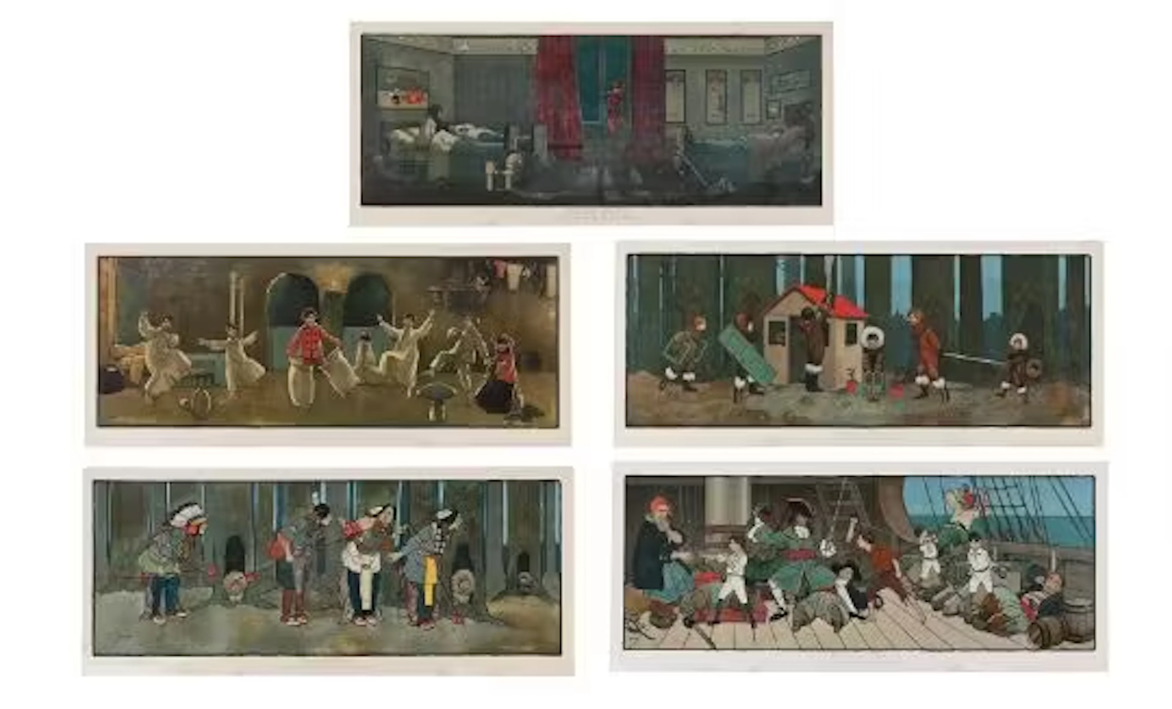 JOHN HASSALL (BRITISH 1868-1948), FIVE PRINTS FOR 'PETER PAN'