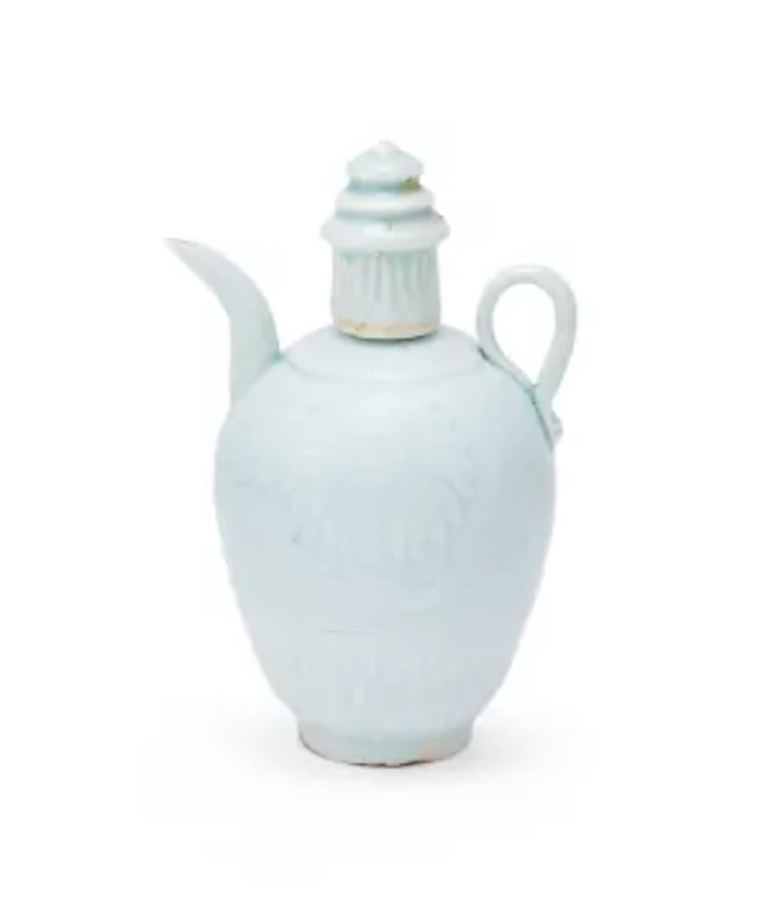 A Chinese Qingbai glazed ewer and cover, Southern Song Dynasty (1127-1279)