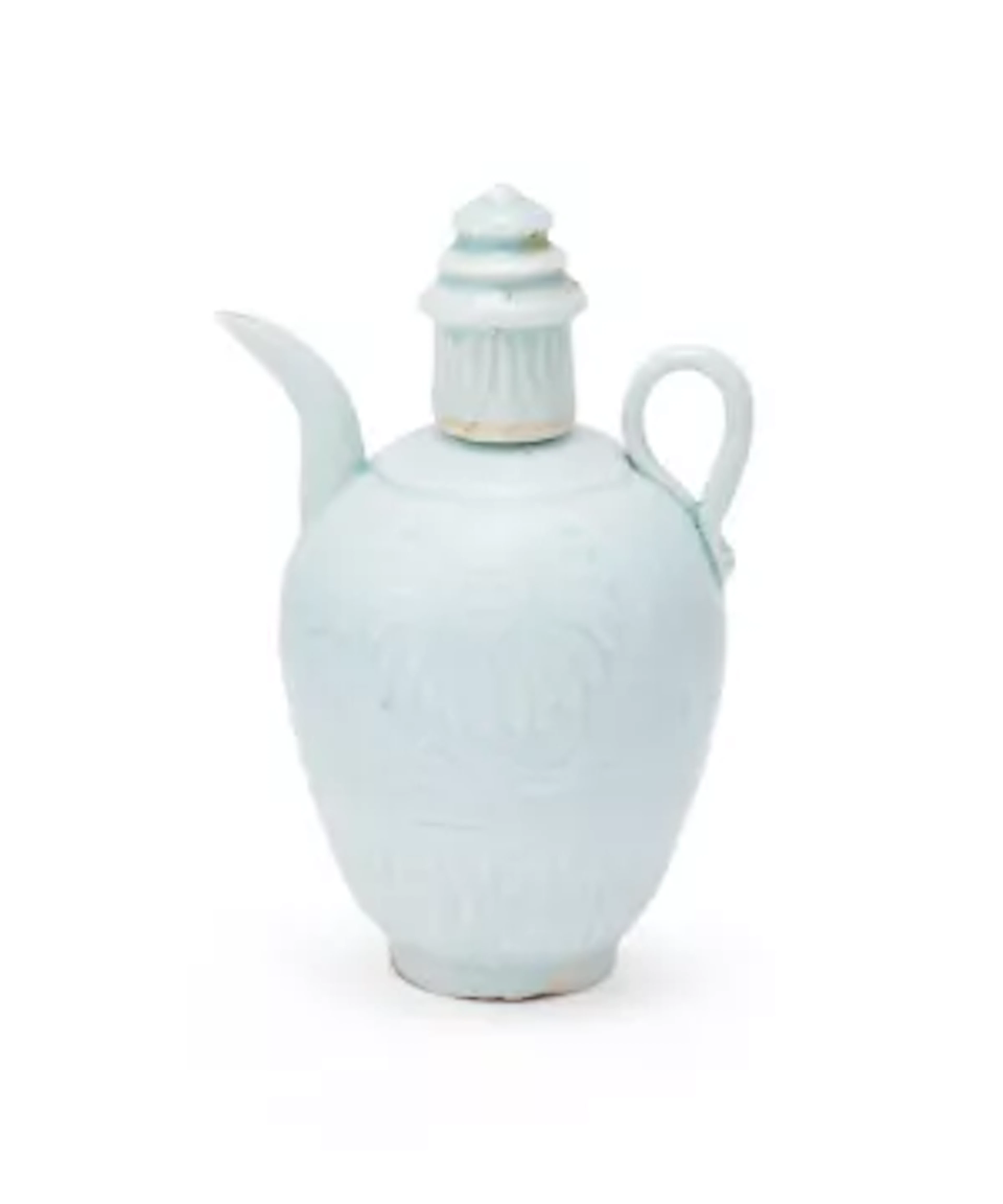 A Chinese Qingbai glazed ewer and cover, Southern Song Dynasty (1127-1279)