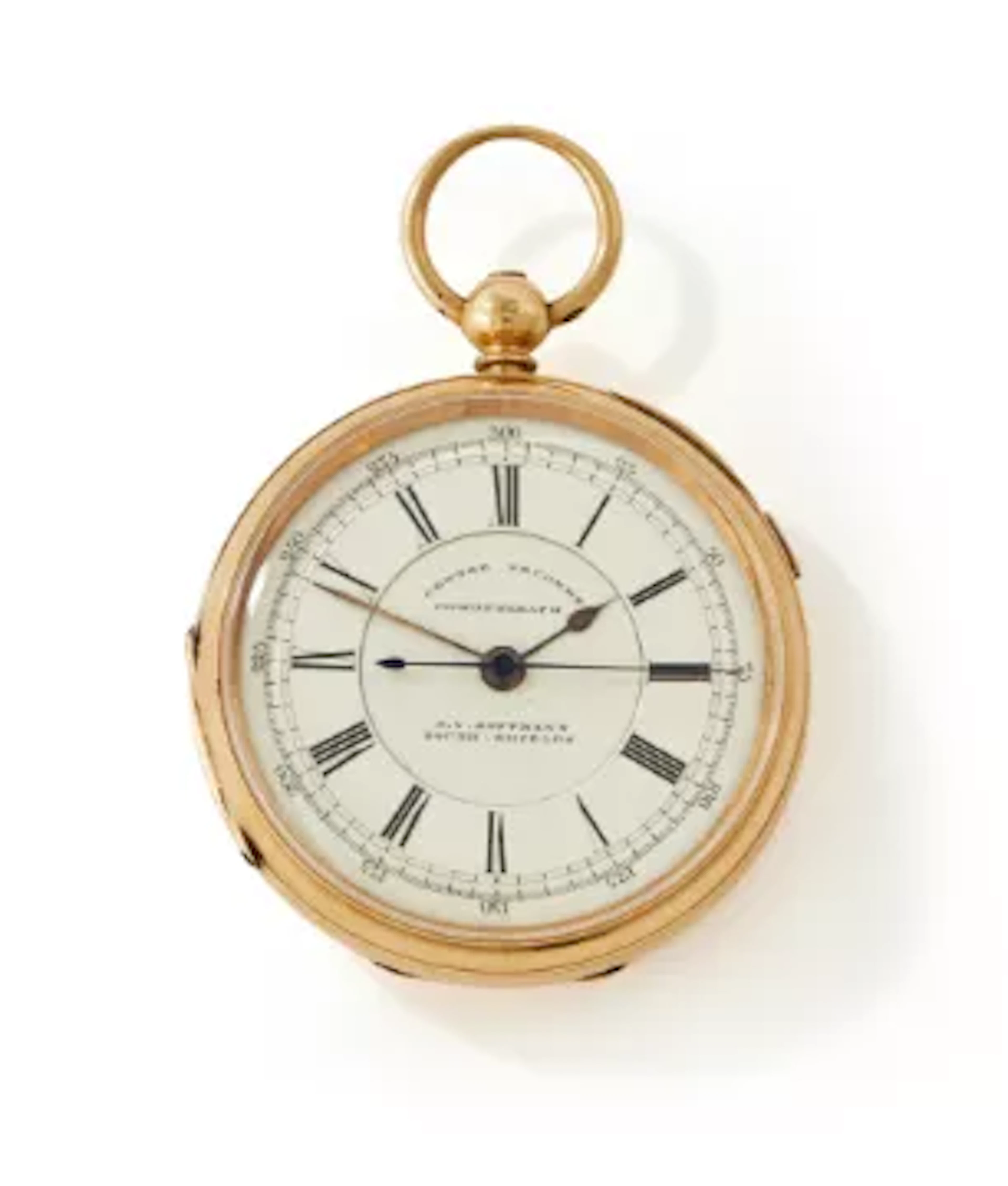 J. V. HOFFMANN, SOUTH SHIELDS, AN 18 CARAT GOLD OPEN FACE POCKET WATCH
