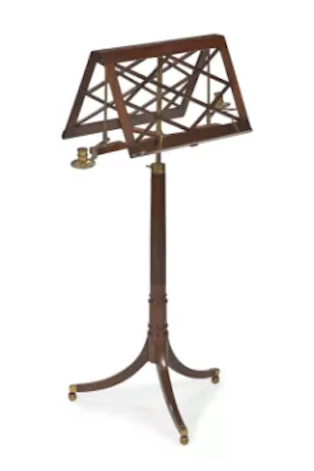A REGENCY MAHOGANY DUET MUSIC STAND, IN THE MANNER OF S. ERARD, CIRCA 1810