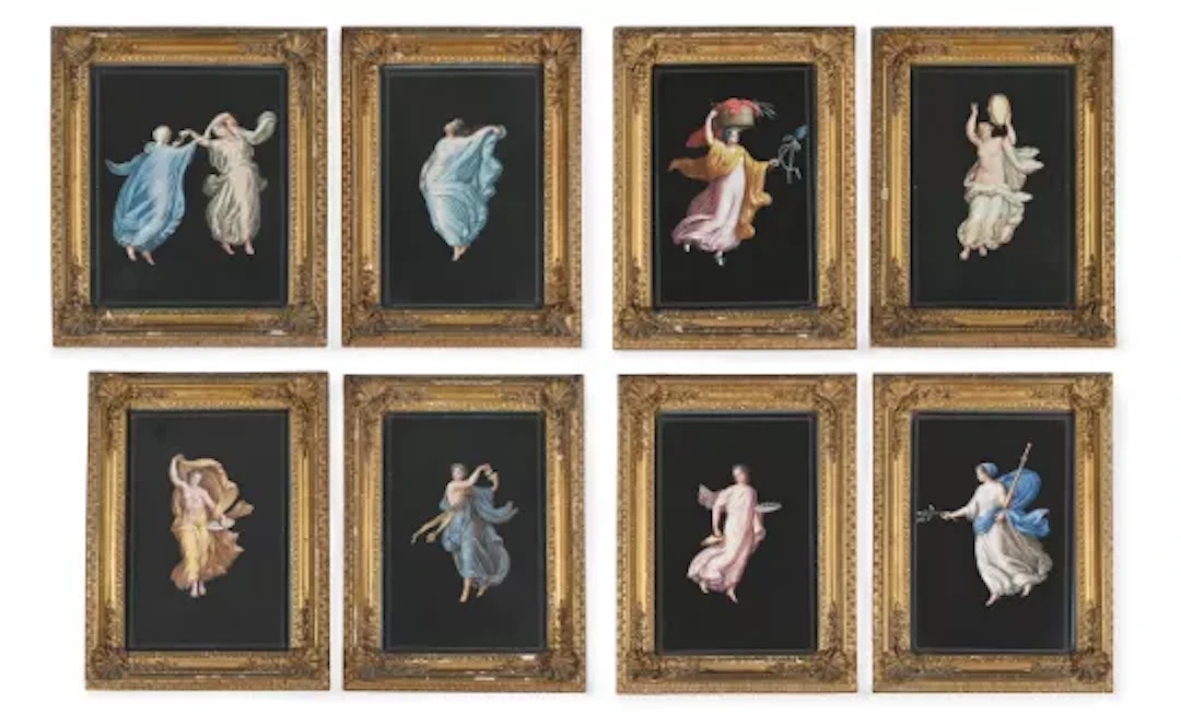MICHELANGELO MAESTRI (ITALIAN CIRCA 1779-1812), SET OF EIGHT MUSES