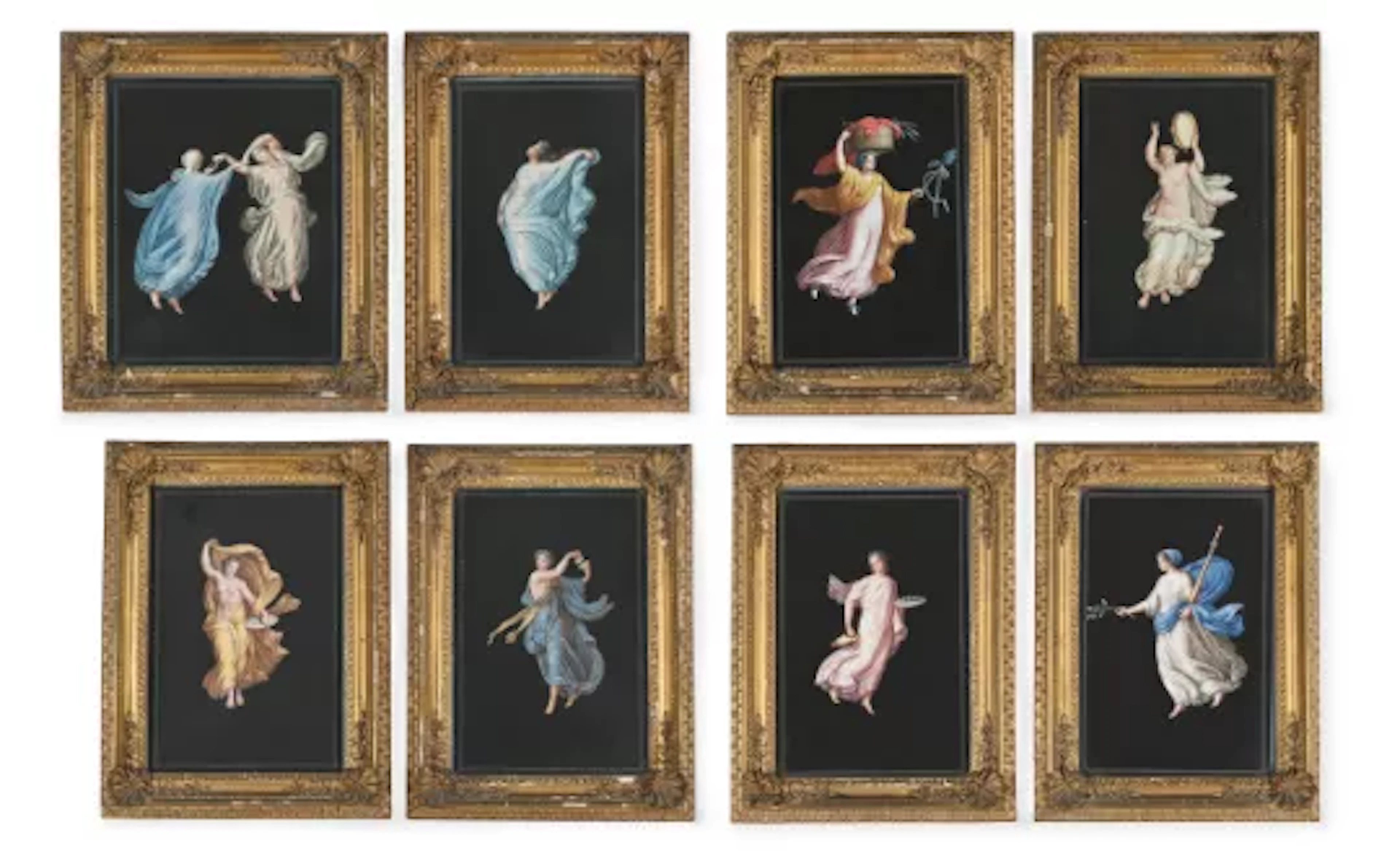 MICHELANGELO MAESTRI (ITALIAN CIRCA 1779-1812), SET OF EIGHT MUSES
