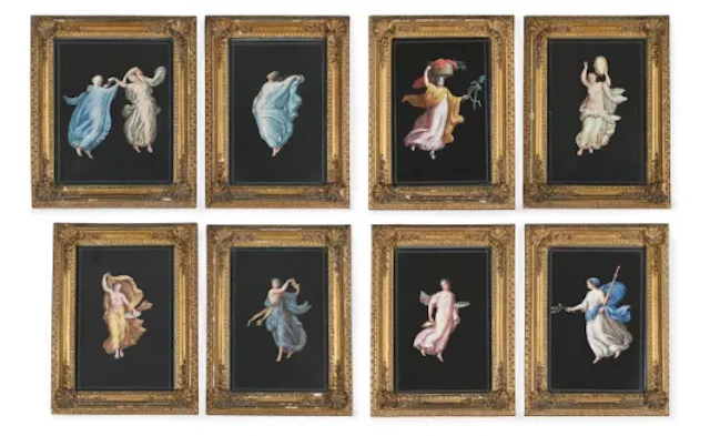 MICHELANGELO MAESTRI (ITALIAN CIRCA 1779-1812), SET OF EIGHT MUSES