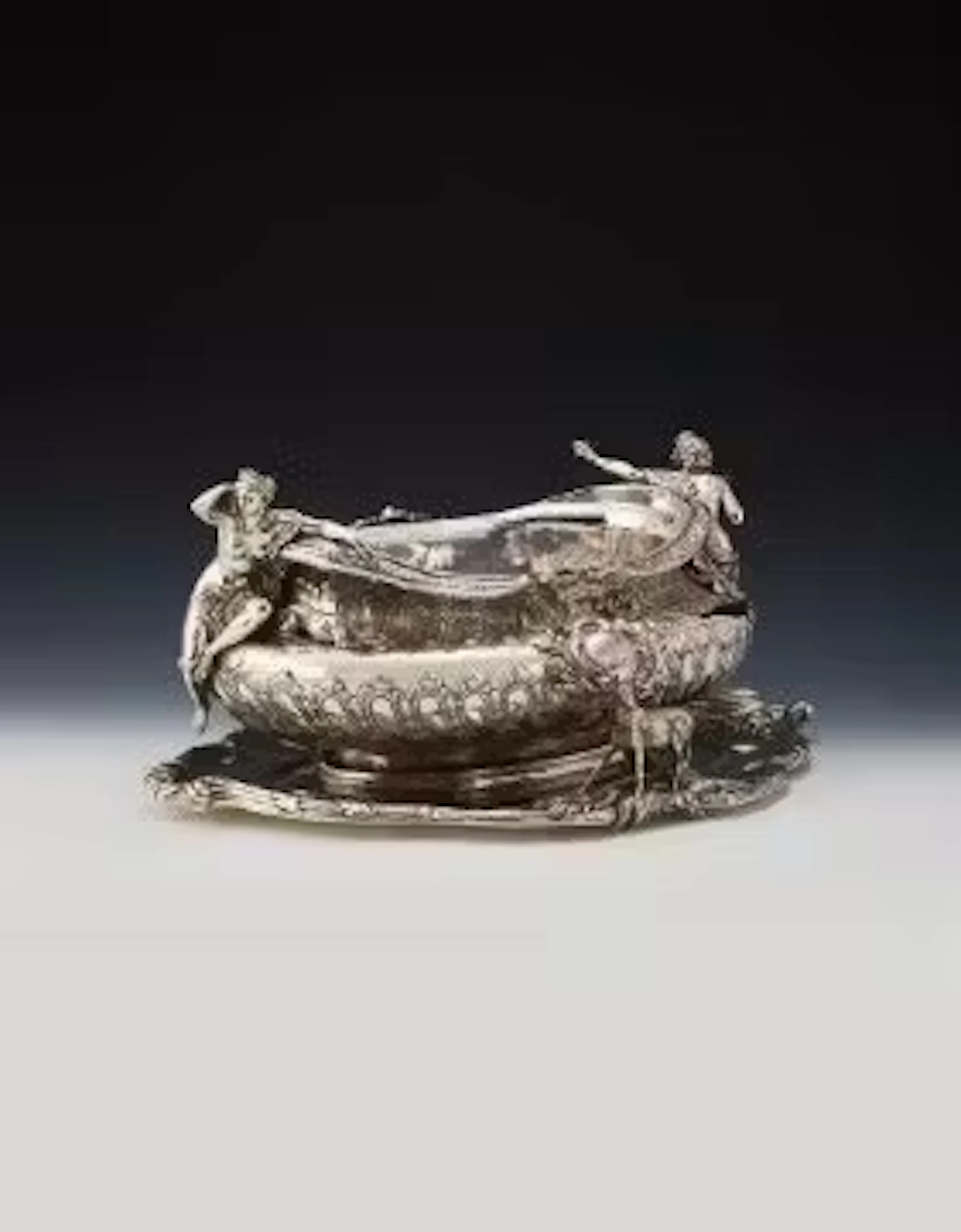 A FRENCH SILVER WINE CISTERN