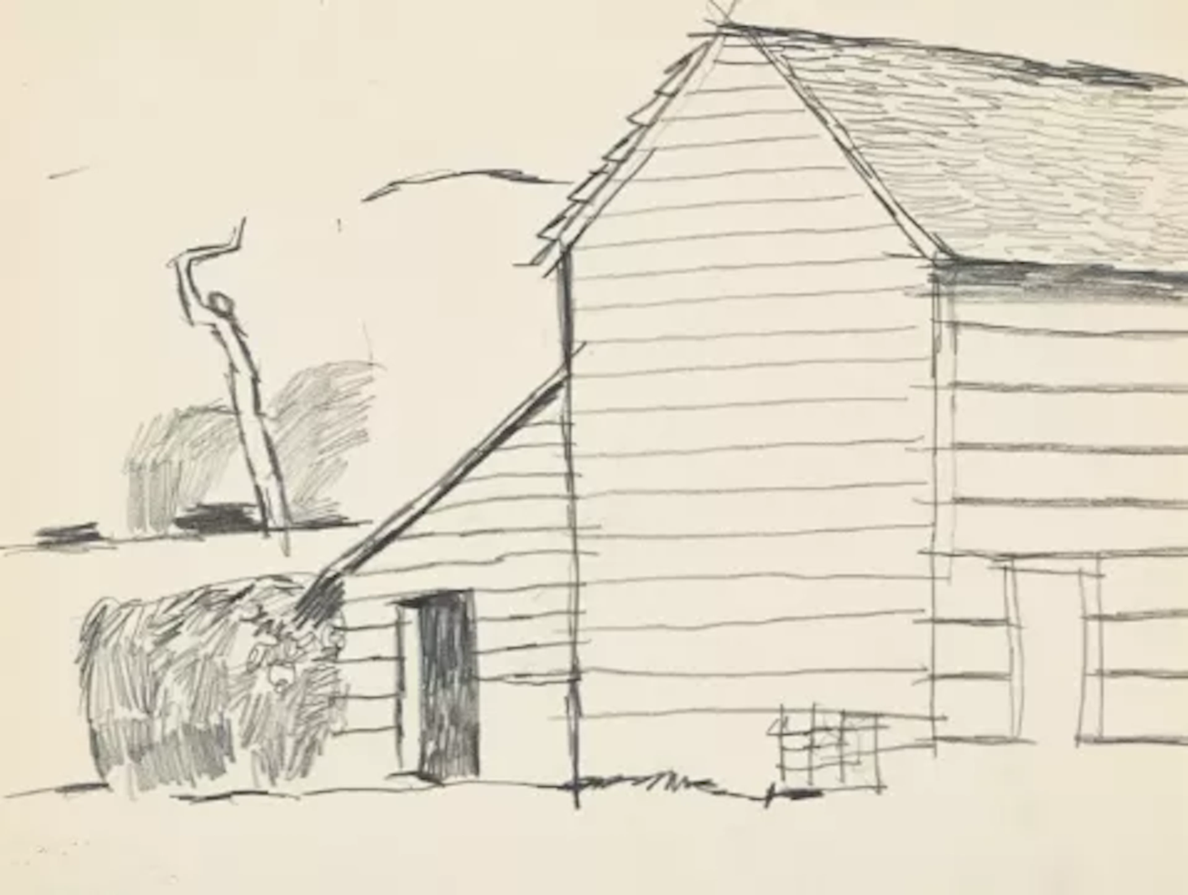 λ KEITH VAUGHAN (BRITISH 1912-1977), STUDY OF A BARN