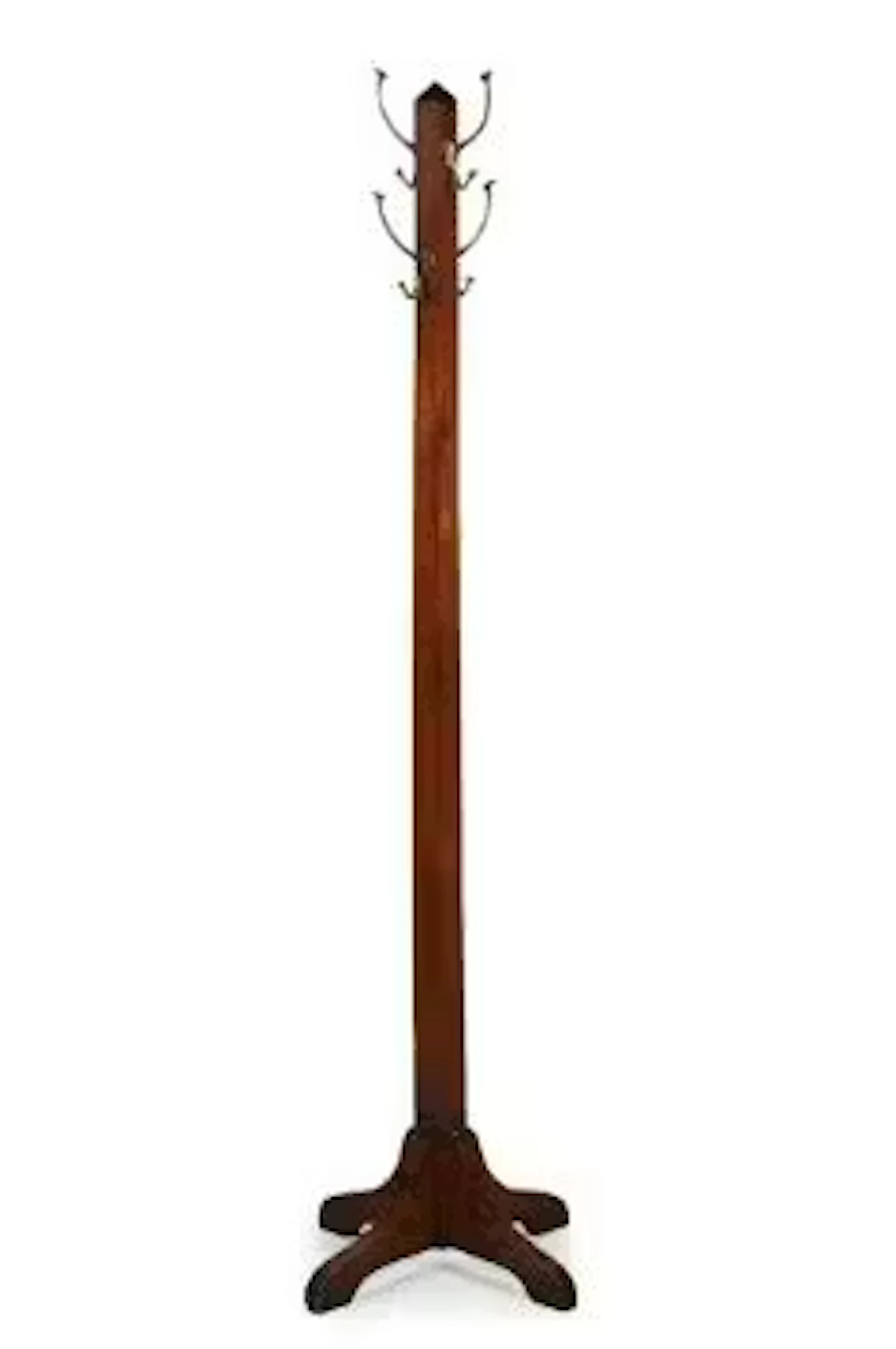 AN ARTS AND CRAFTS OAK AND BRASS MOUNTED HALL STAND, LATE 19TH OR