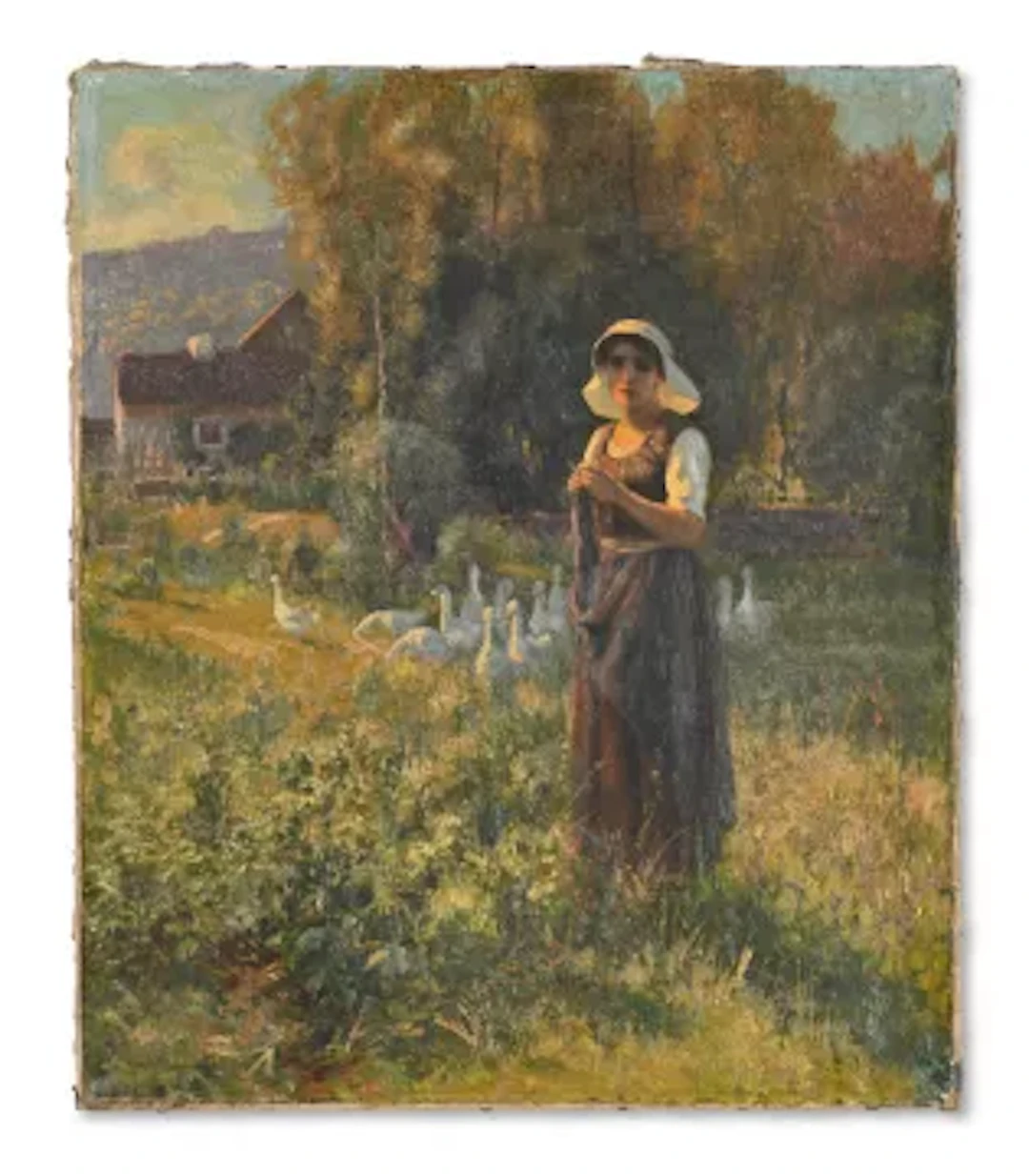 JEAN BEAUDUIN (BELGIAN 1851-1916), THE GOOSE HERD