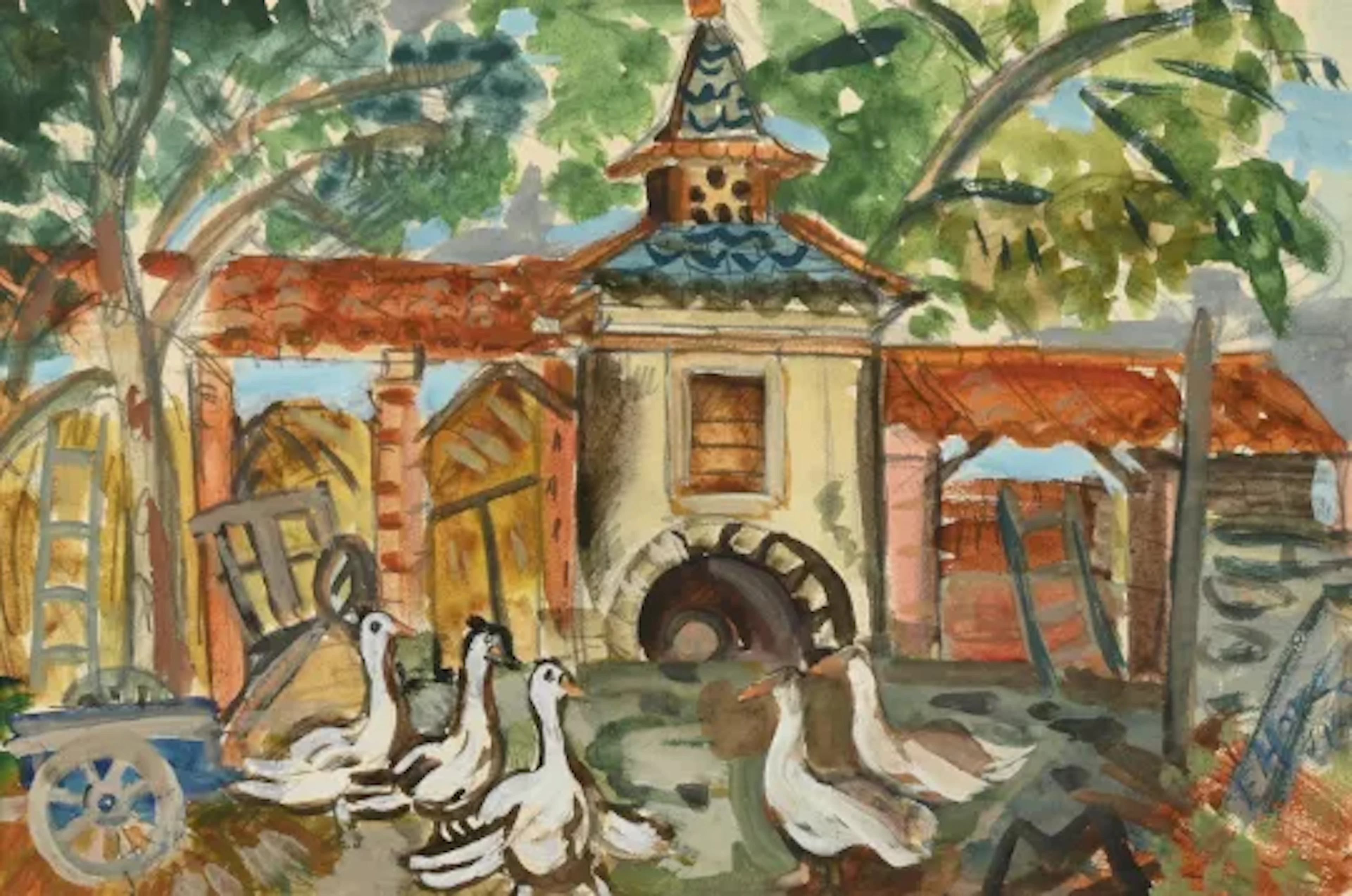 EVIE HONE (IRISH 1894-1955), DOVECOT, FONTGUITARD, TARN, FRANCE