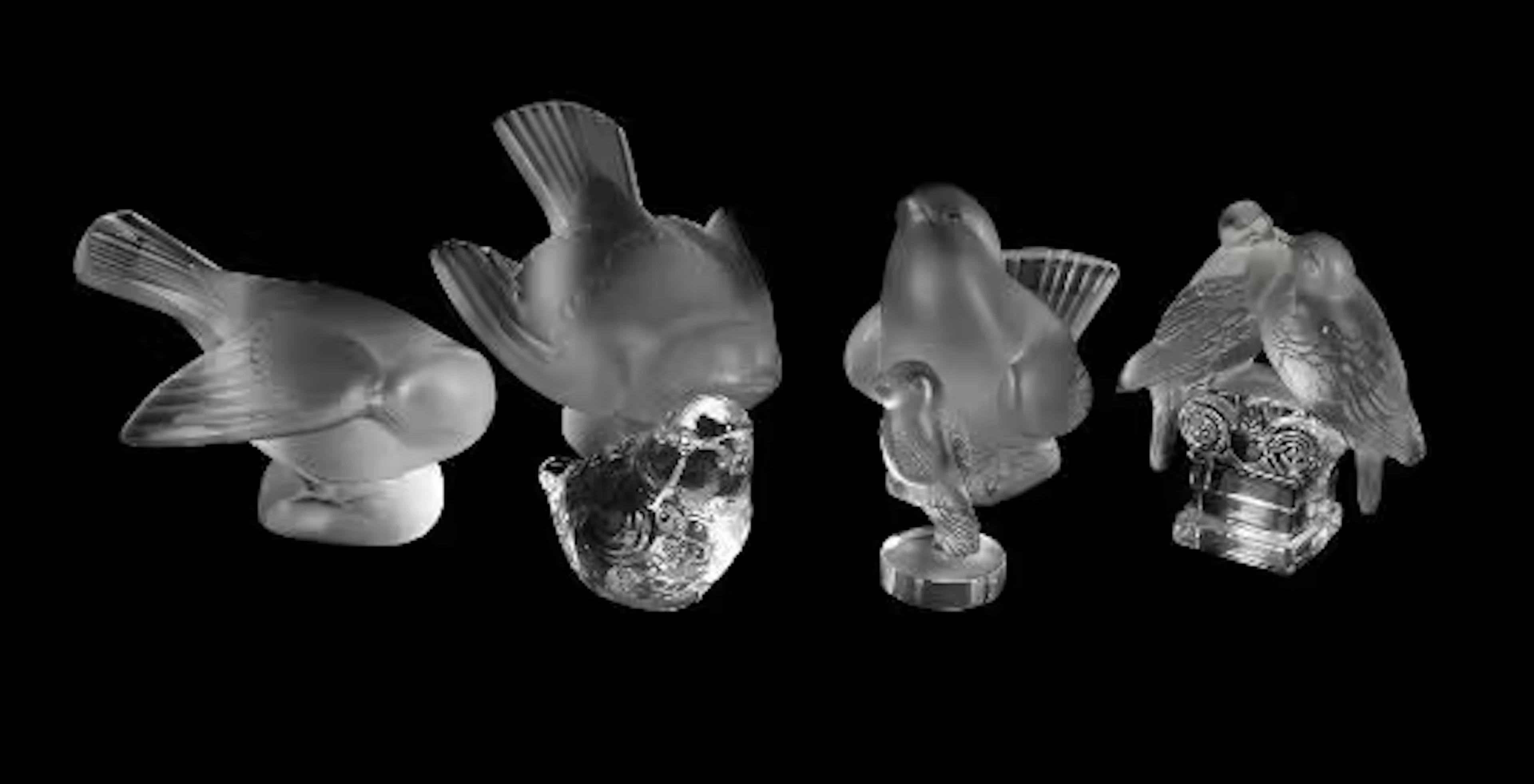 RENE LALIQUE (FRENCH, 1860-1945), FOUR PAPERWEIGHTS; LATE 20TH/EARLY