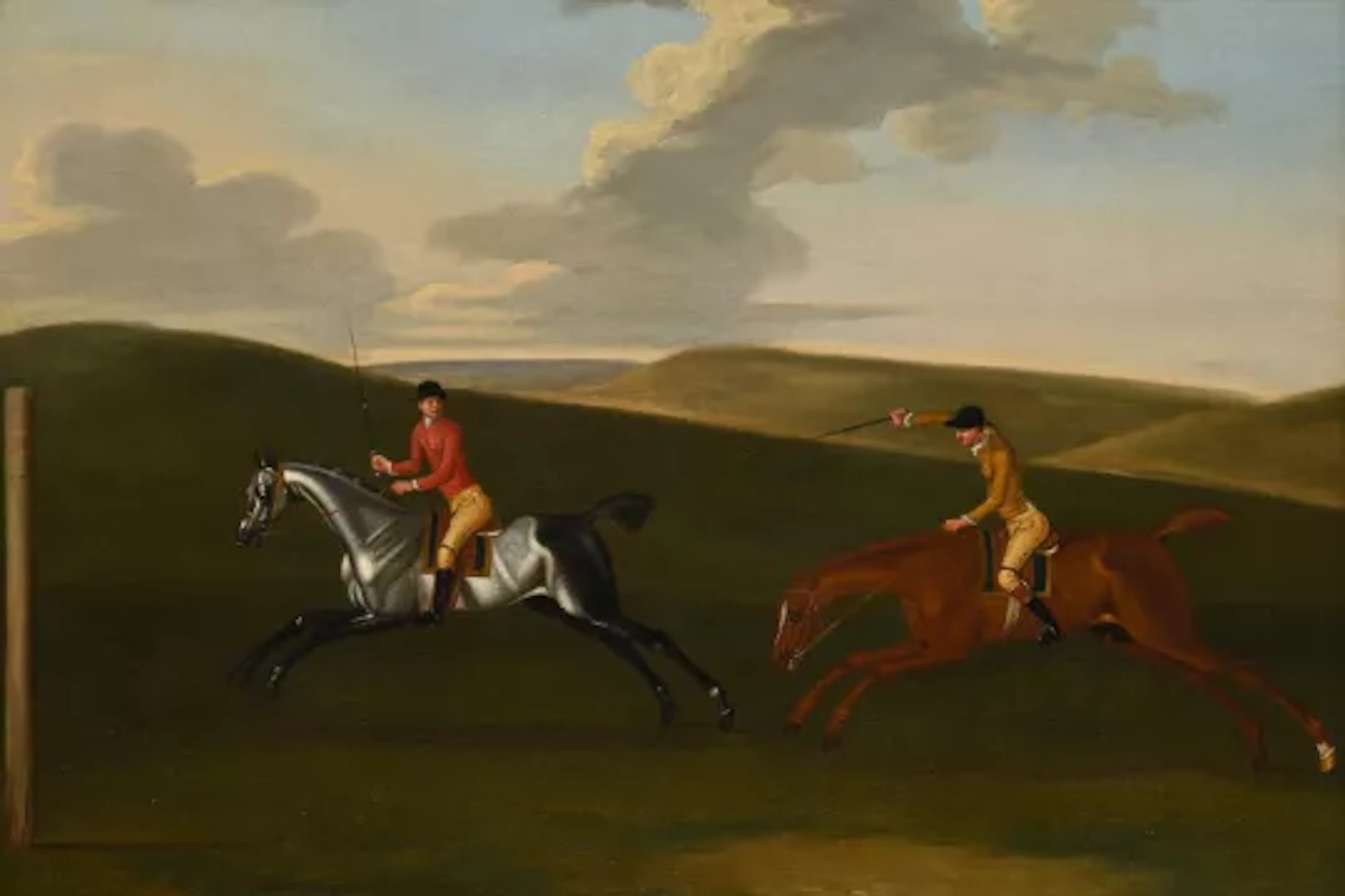 JAMES SEYMOUR (BRITISH CIRCA 1702-1752), A MATCH ON THE DOWNS