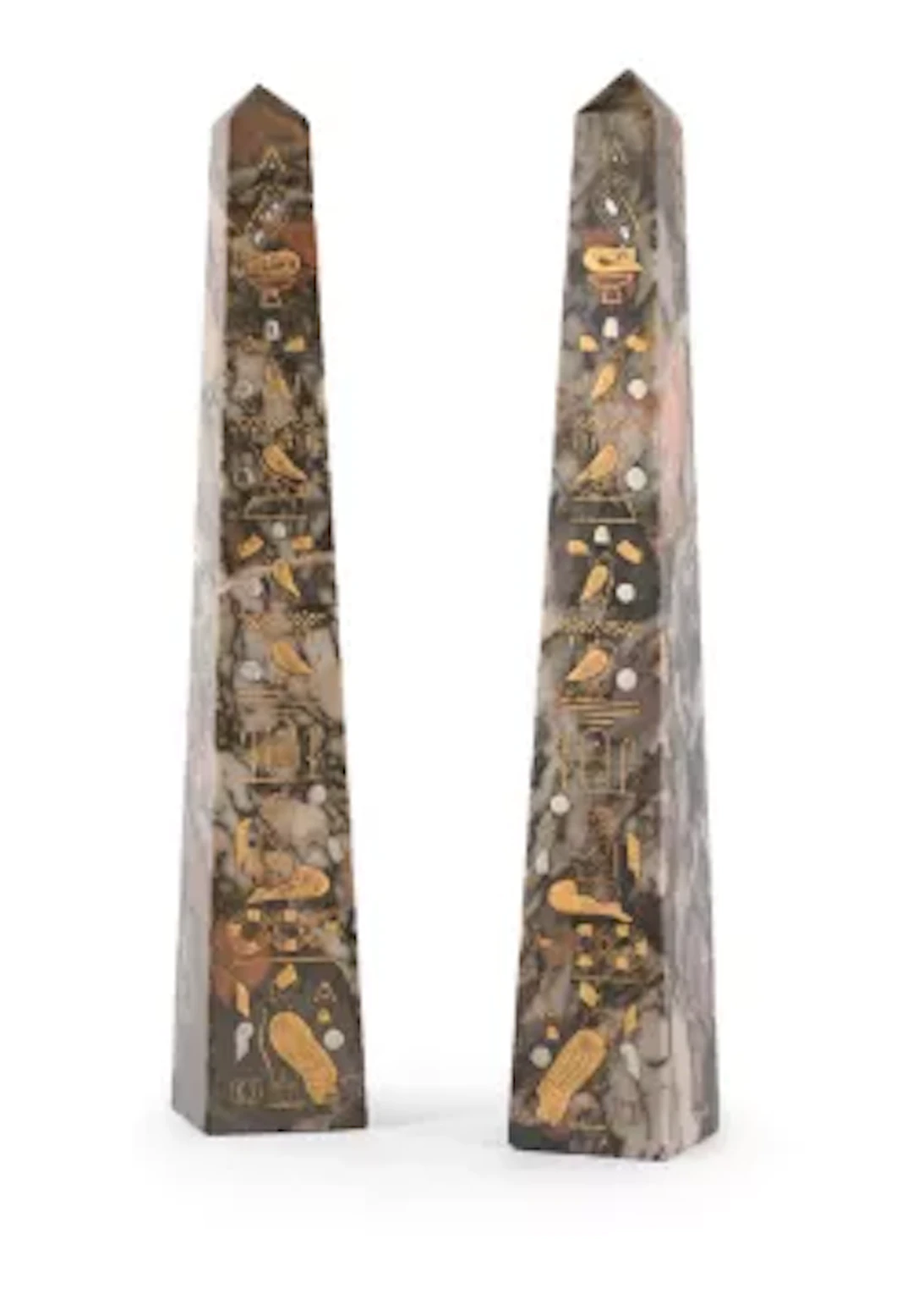 A PAIR OF EGYPTIAN REVIVAL MARBLE OBELISKS, FRENCH, LATE 19TH CENTURY