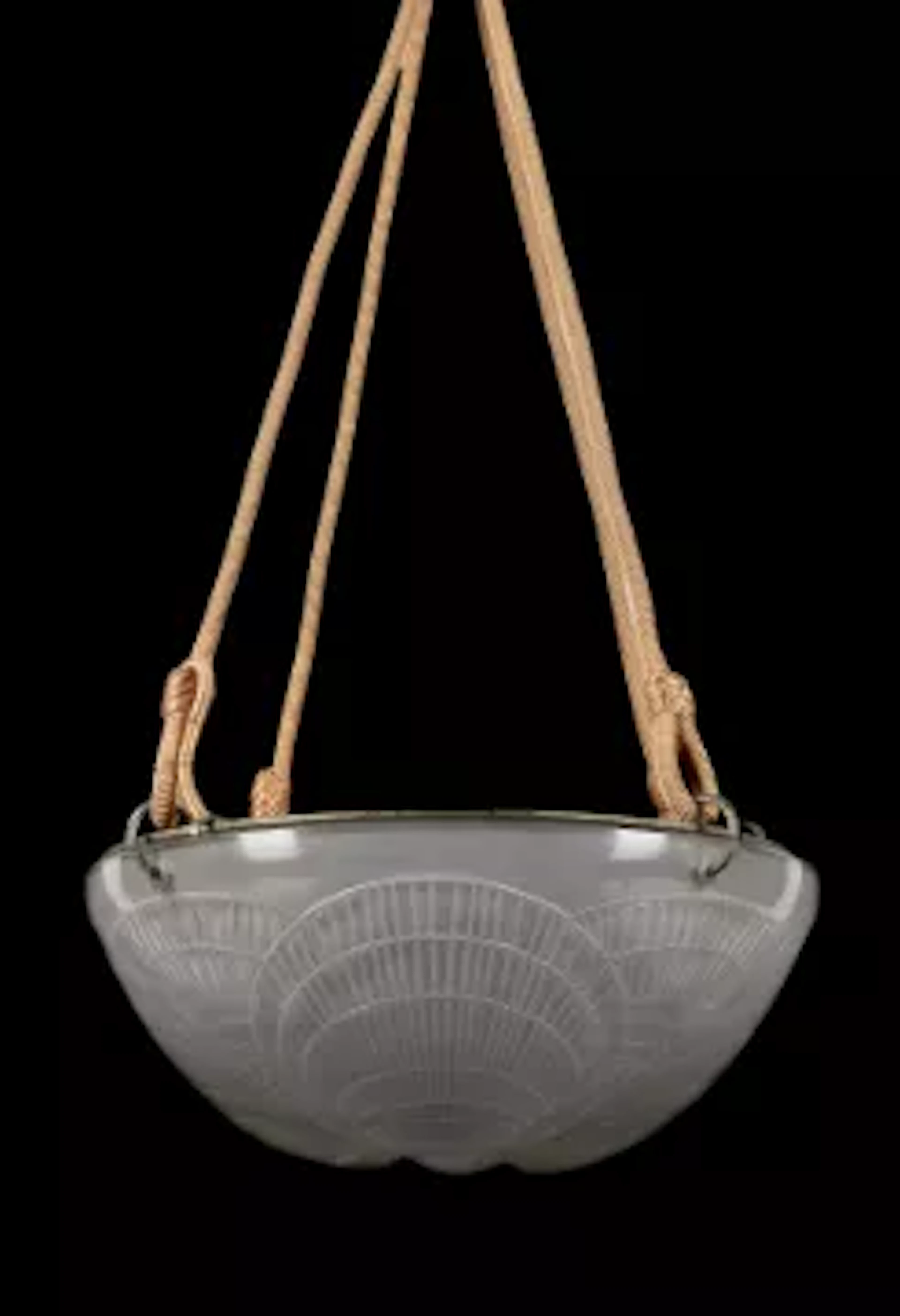 RENÉ LALIQUE (FRENCH, 1860-1945), 'COQUILLES' PLAFONNIER, DESIGNED