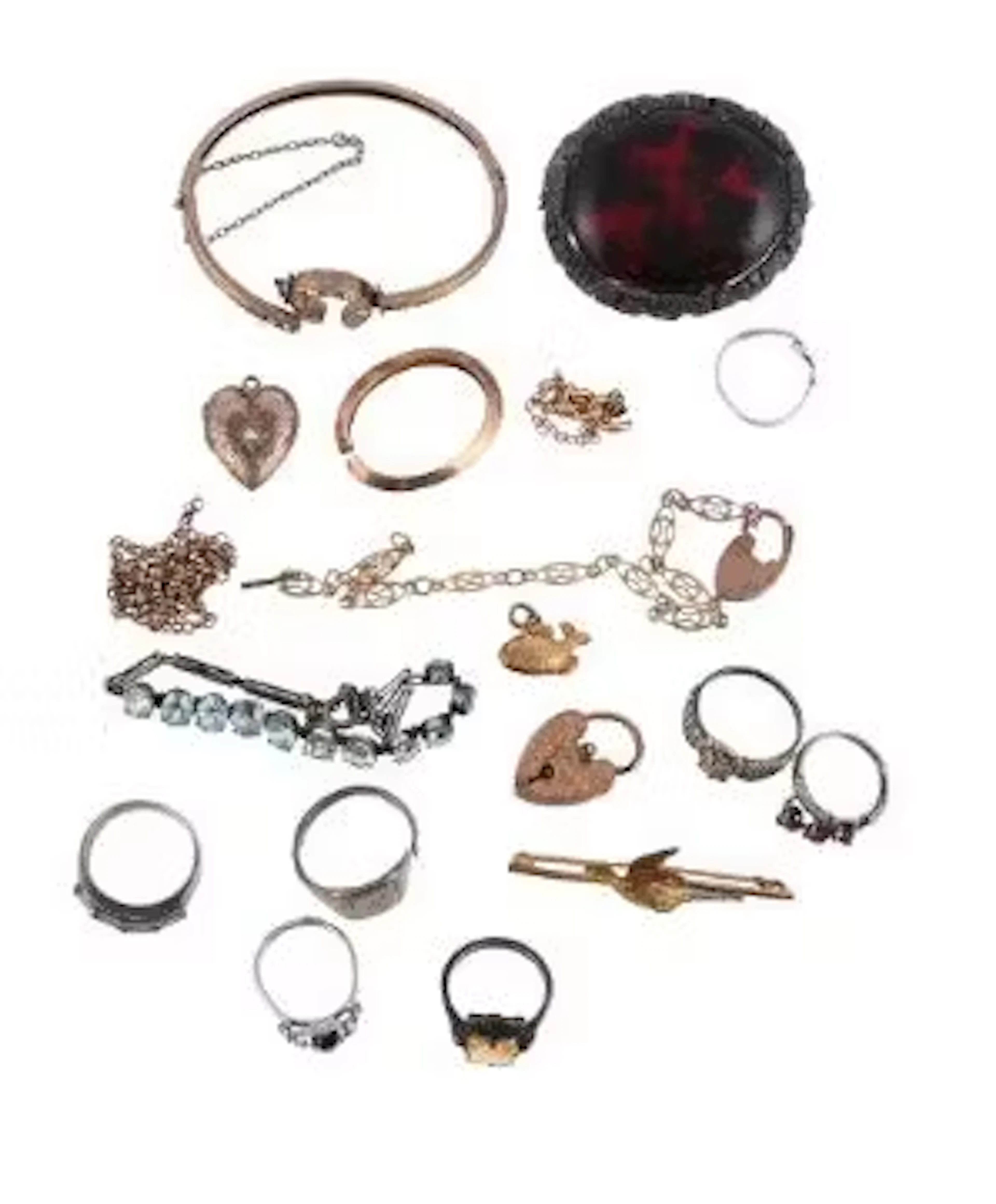 Y A COLLECTION OF VARIOUS JEWELLERY ITEMS AND COSTUME JEWELLERY