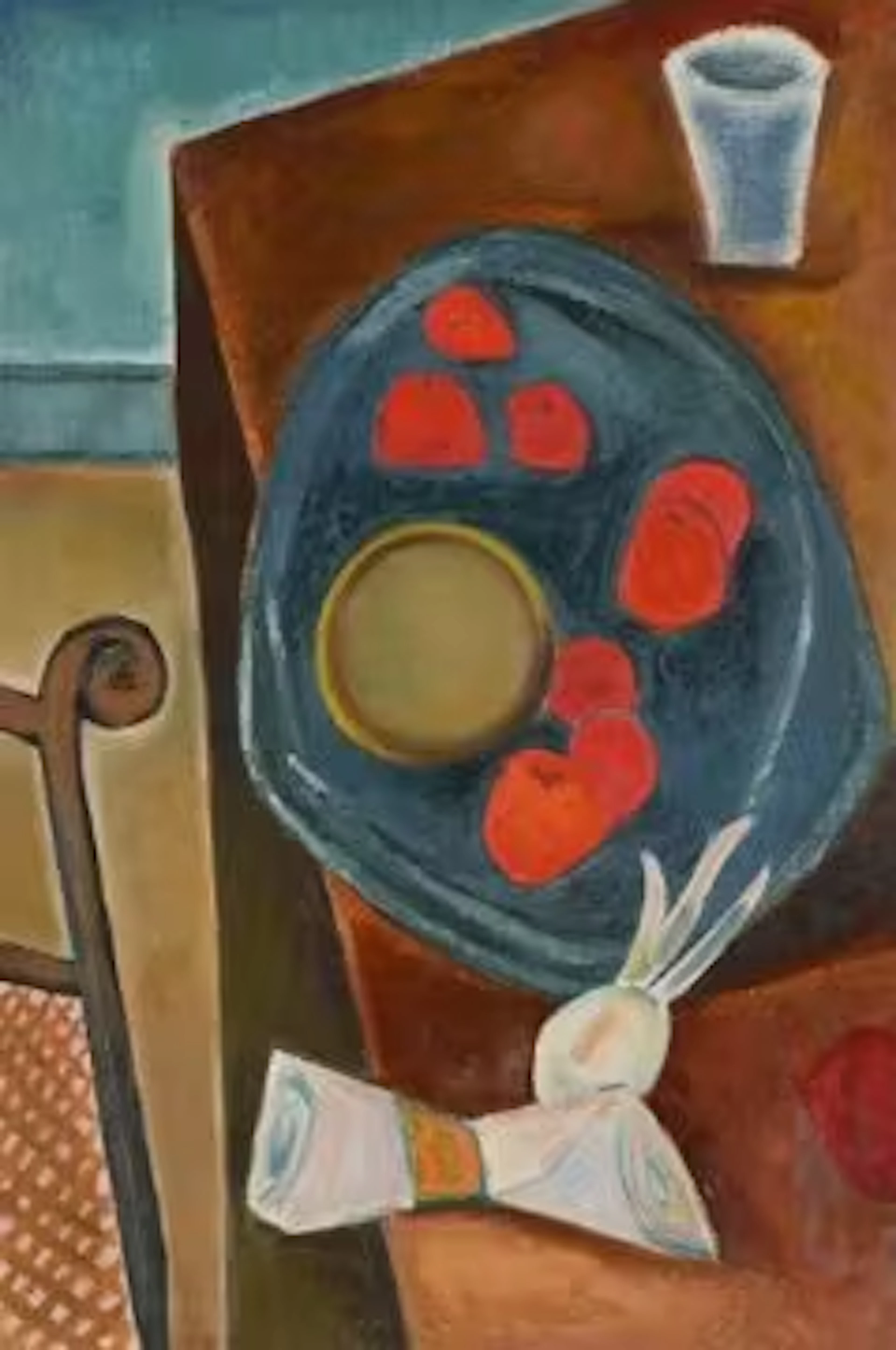 λ BENJAMIN CREME (SCOTTISH 1922-2016), STILL LIFE WITH BLUE DISH