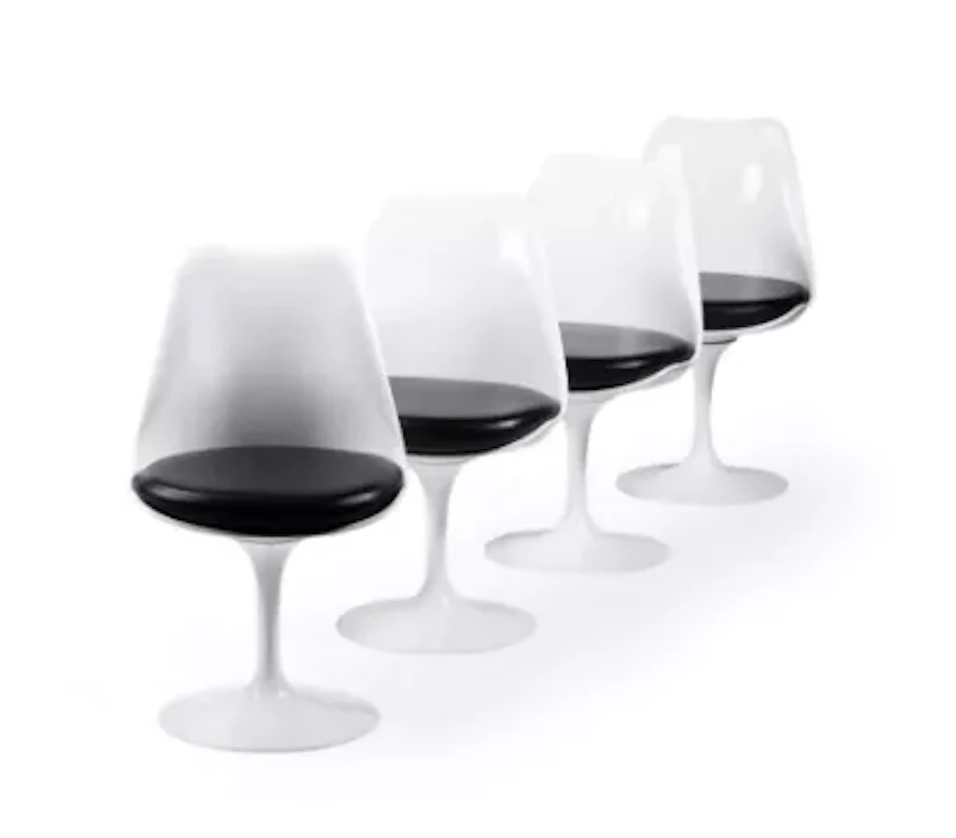 EERO SAARINEN (FINNISH, 1910-1961), FOUR 'TULIP' DINING CHAIRS, DESIGNED