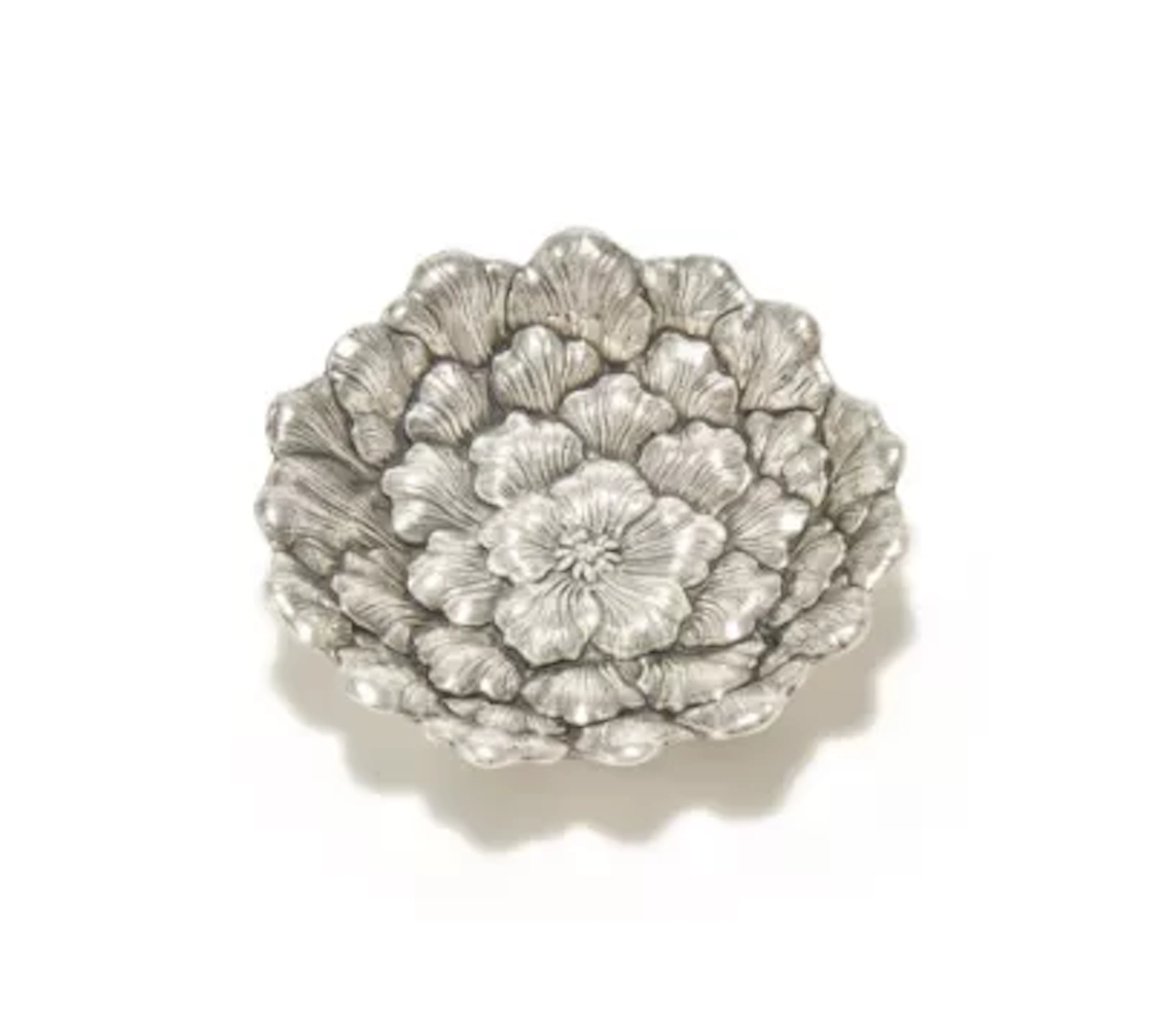 BUCCELLATI, AN ITALIAN SILVER FLOWER SHAPED DISH, MILANO POST 1968