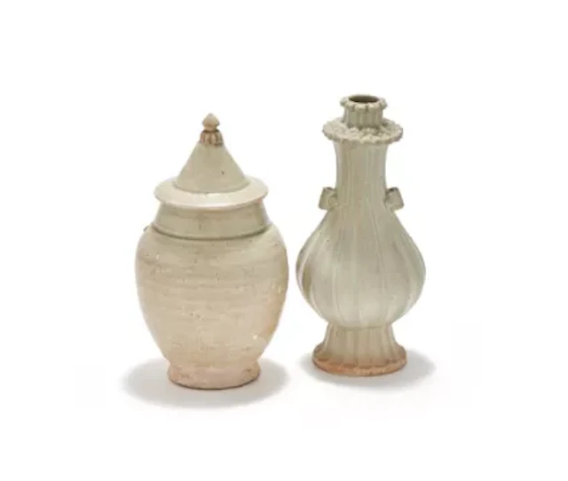 A Chinese qingbai pear-shaped vase, Southern Song Dynasty (1127-1279)
