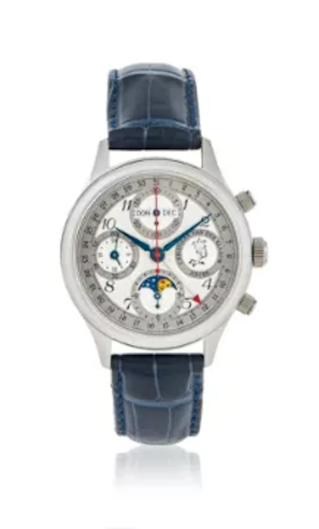 Y CHRISTIAAN VAN DER KLAAUW, A STAINLESS STEEL CHRONOGRAPH WRISTWATCH