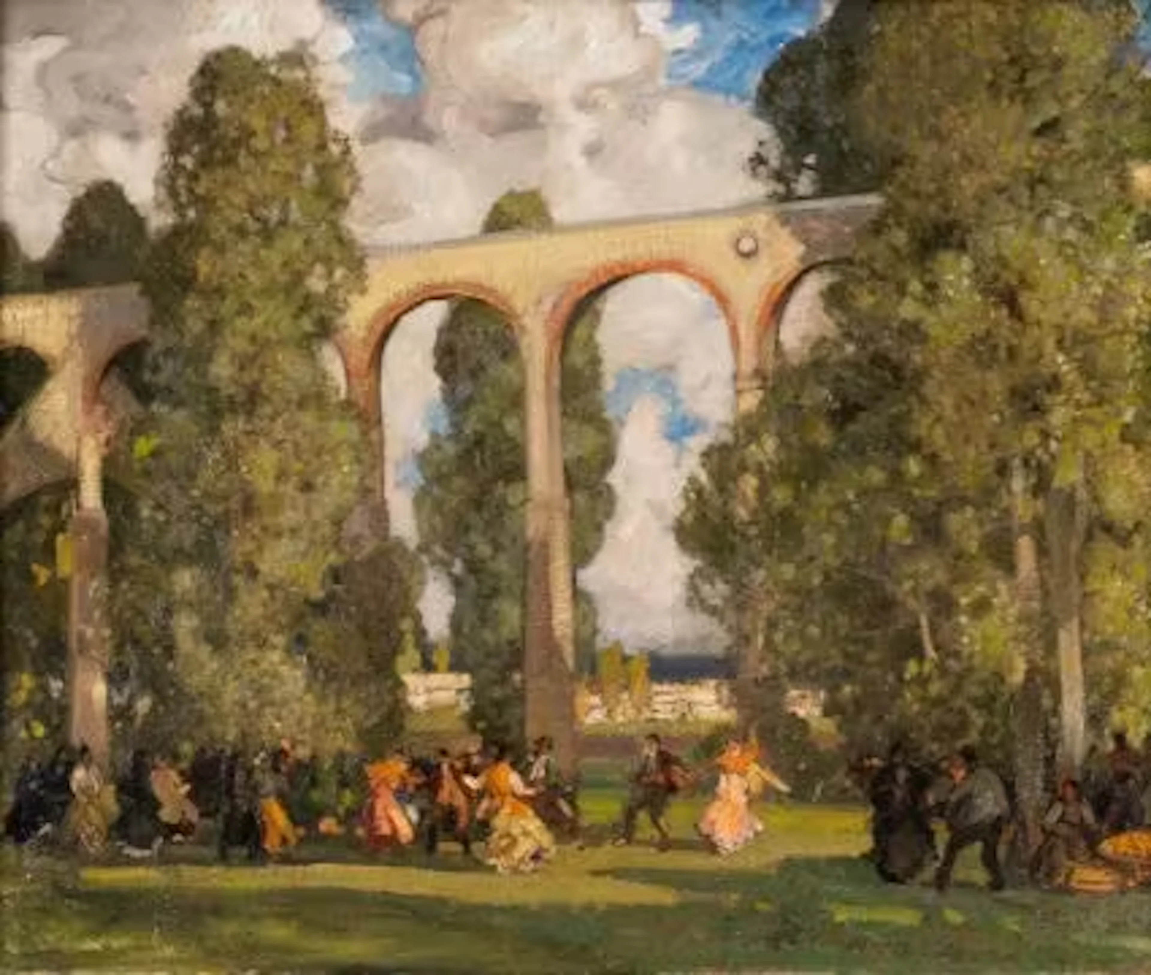 ALFRED EAST (BRITISH 1849 - 1913), FÊTE CHAMPÊTRE